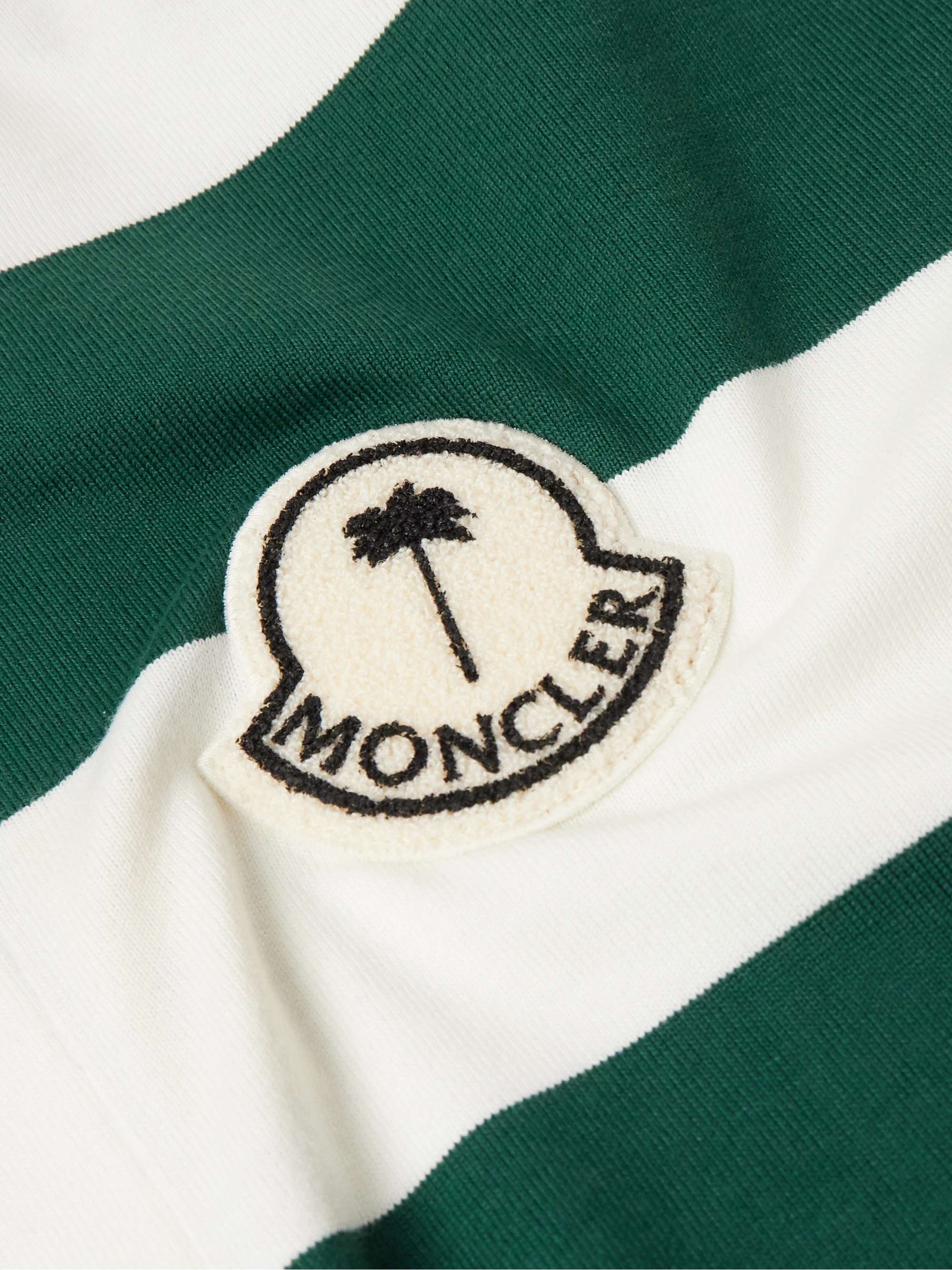 + Palm Angels Oversized Logo-Appliquéd Cotton-Jersey Polo Shirt view