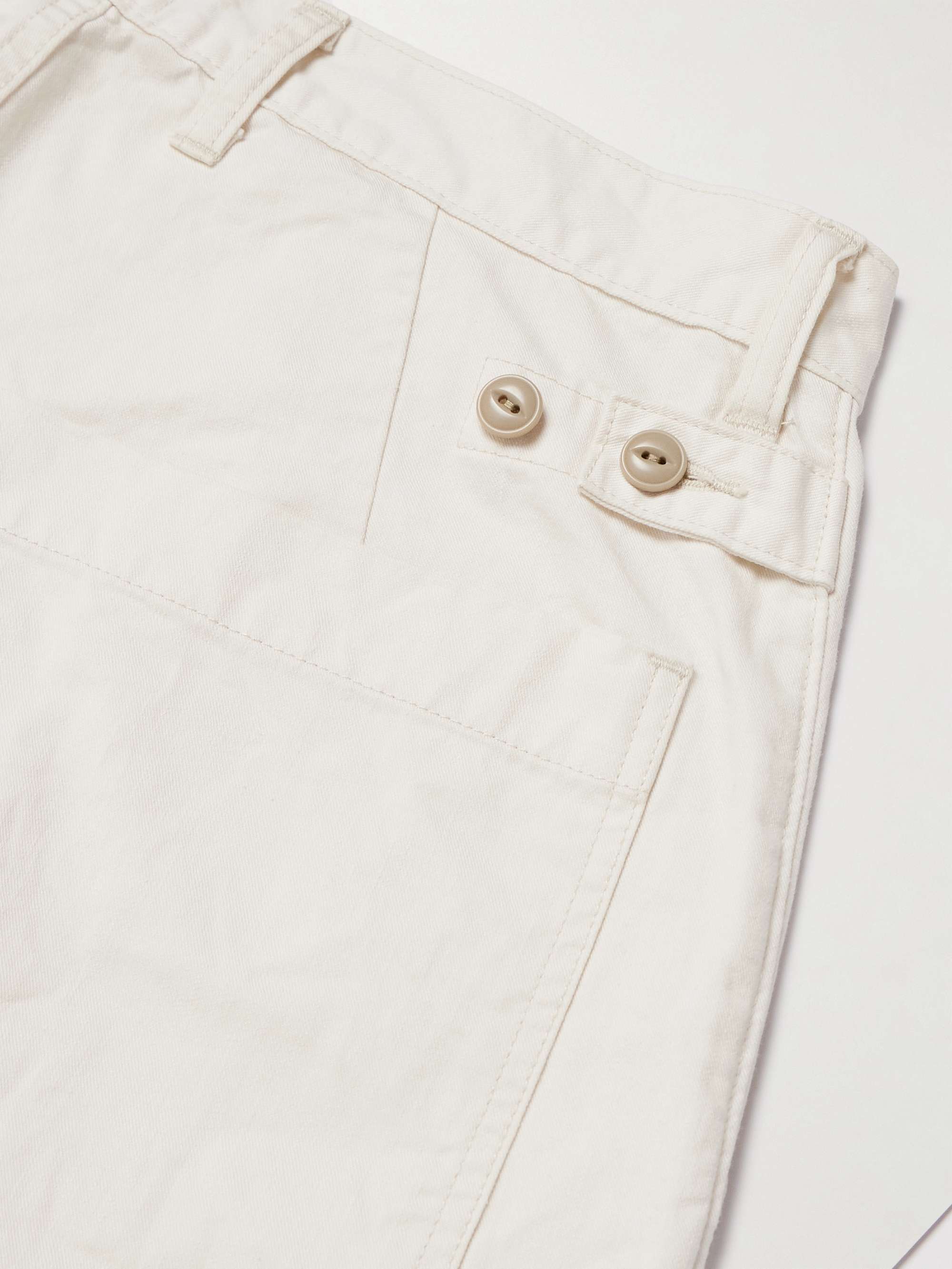 Fatigue Wide-Leg Patchwork Cotton-Twill Trousers view