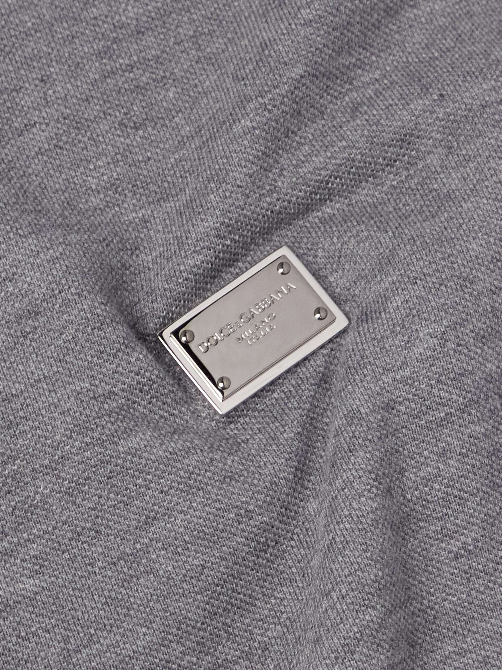 Logo-Appliquéd Cotton-Piqué T-Shirt view