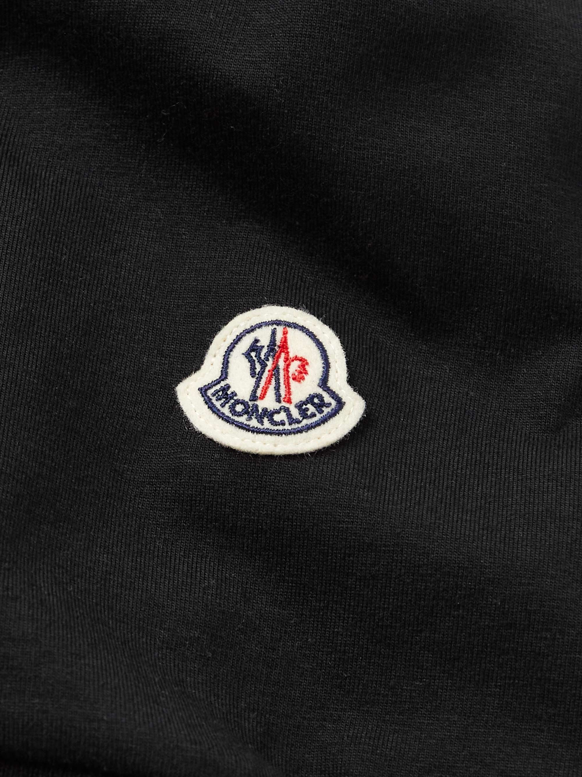 Slim-Fit Logo-Appliquéd Contrast-Tipped Cotton-Blend Jersey T-Shirt view