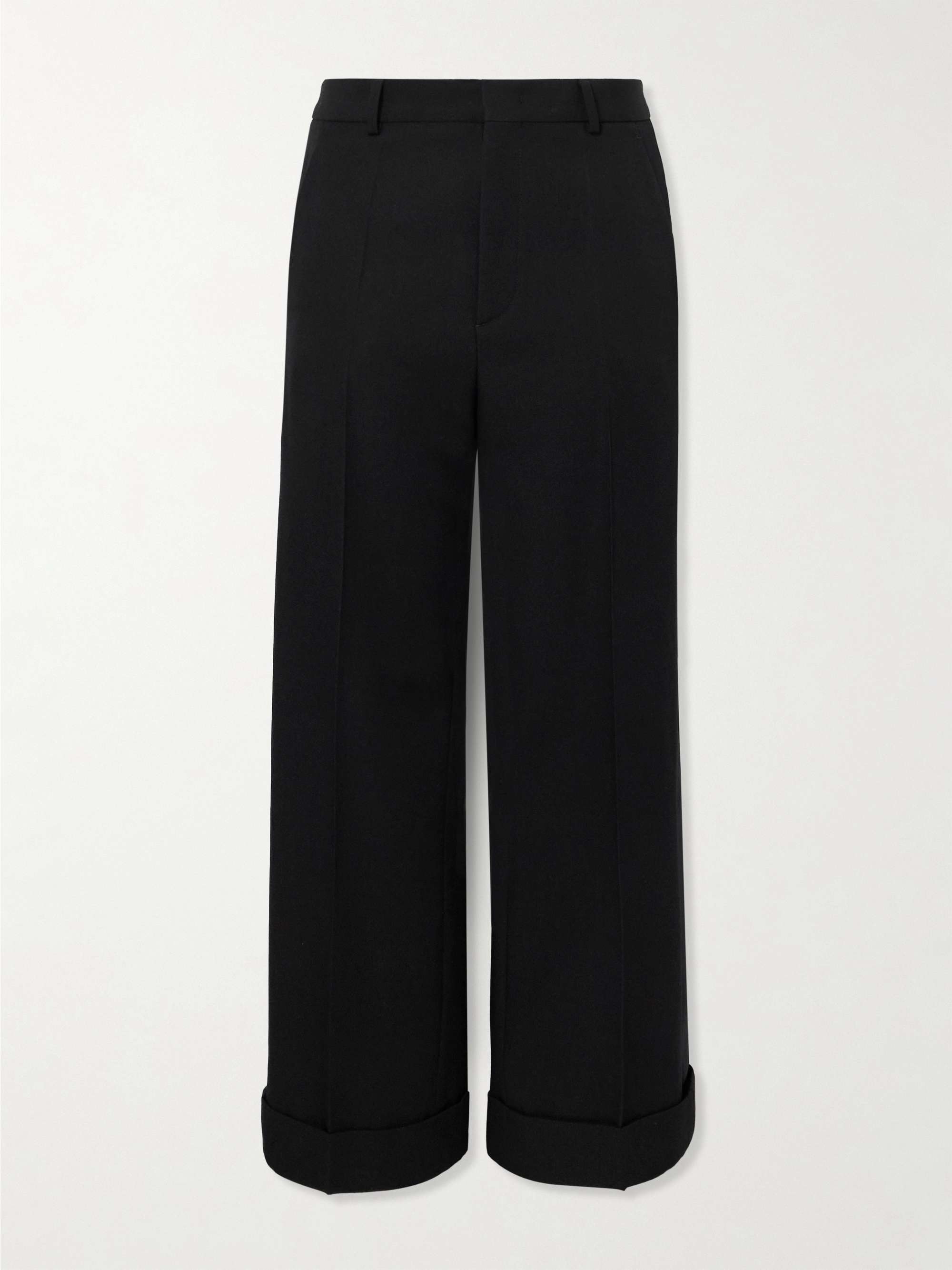 Straight-Leg Satin-Trimmed Grain De Poudre Wool Tuxedo Trousers hero visual