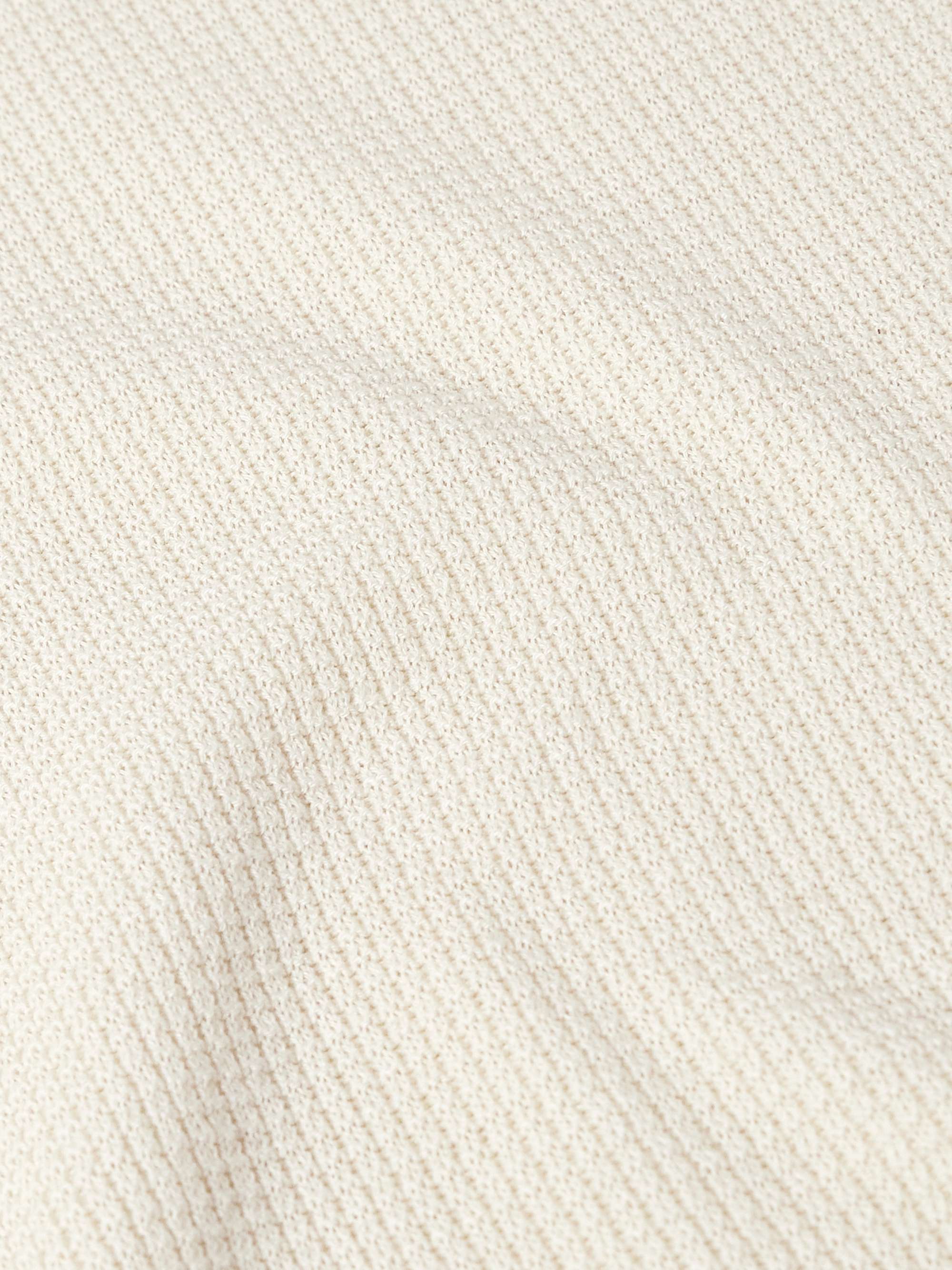 Slim-Fit Waffle-Knit Cotton and Silk-Blend T-Shirt view