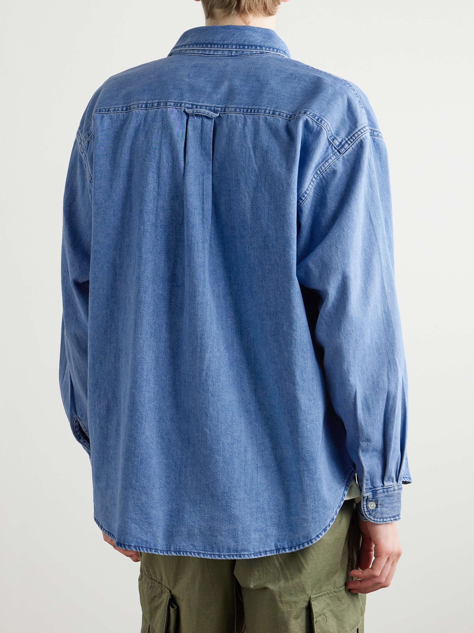 Lucas Logo-Embroidered Denim Shirt view