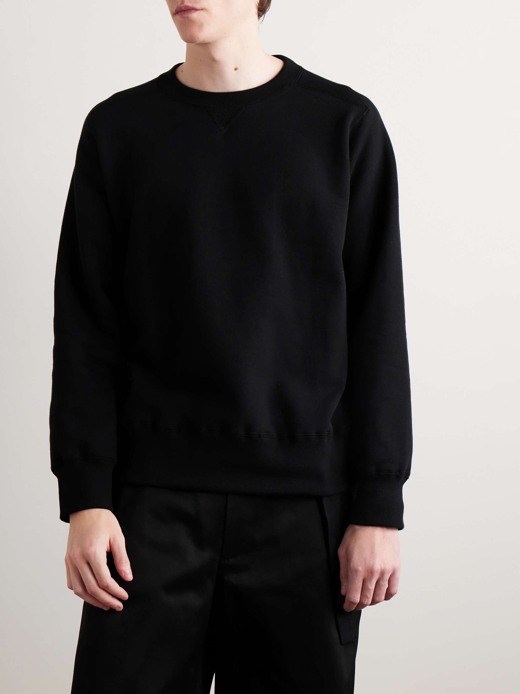 + WTAPS® Embroidered Logo-Print Cotton-Jersey Sweatshirt view