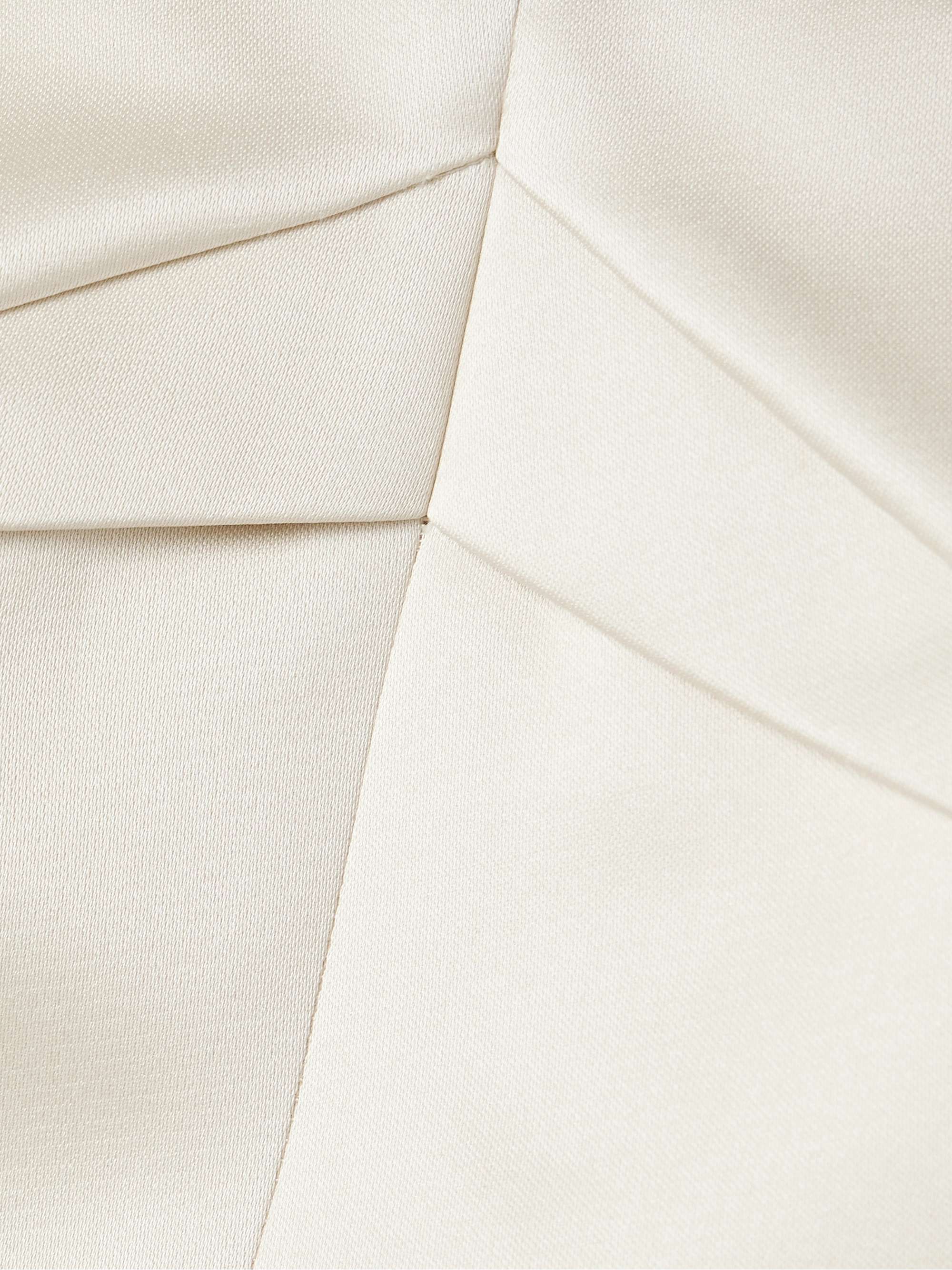 Pola strapless duchesse-satin midi dress view