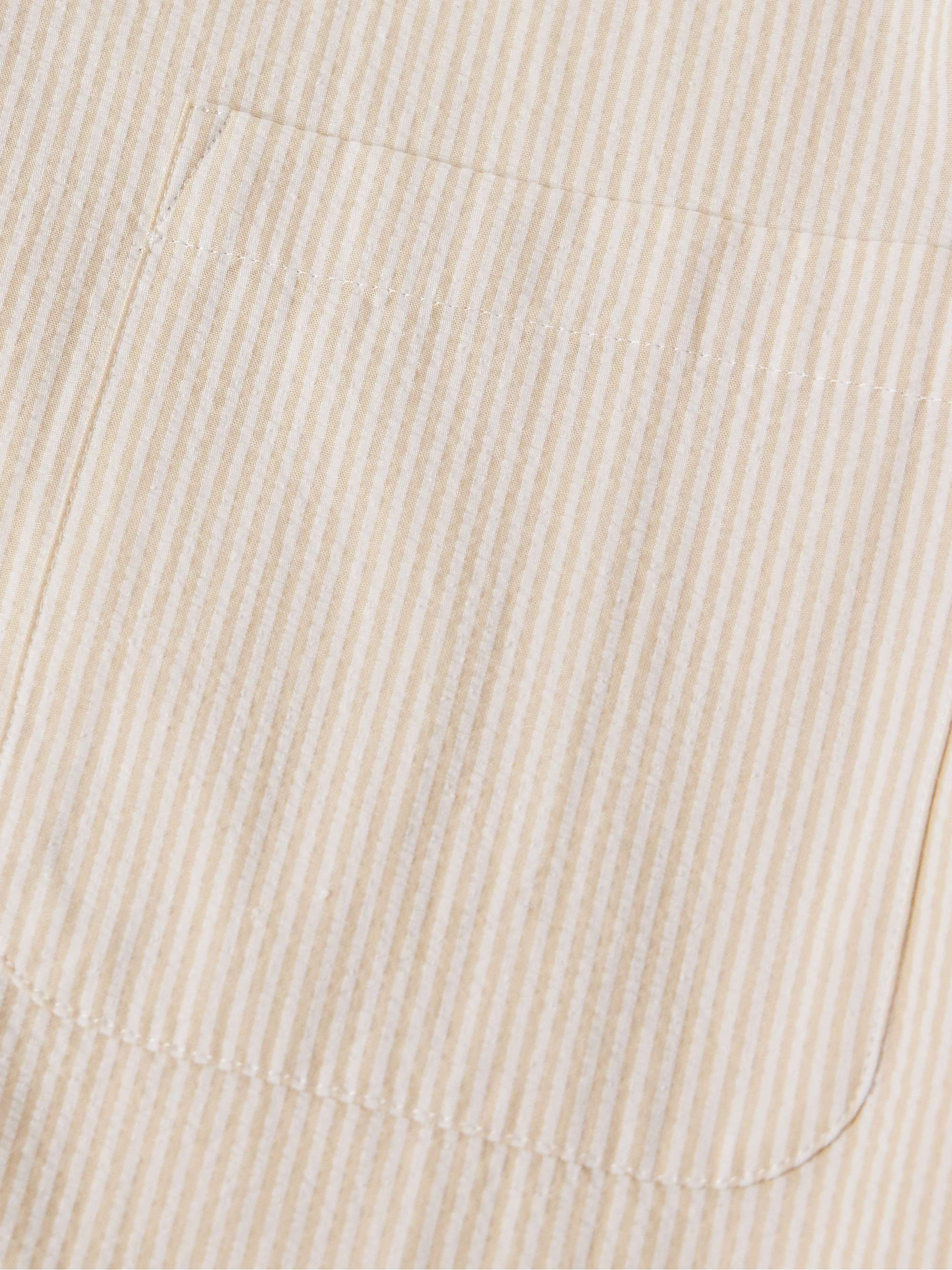 Atlantico Slim-Fit Button-Down Collar Cotton-Seersucker Shirt view