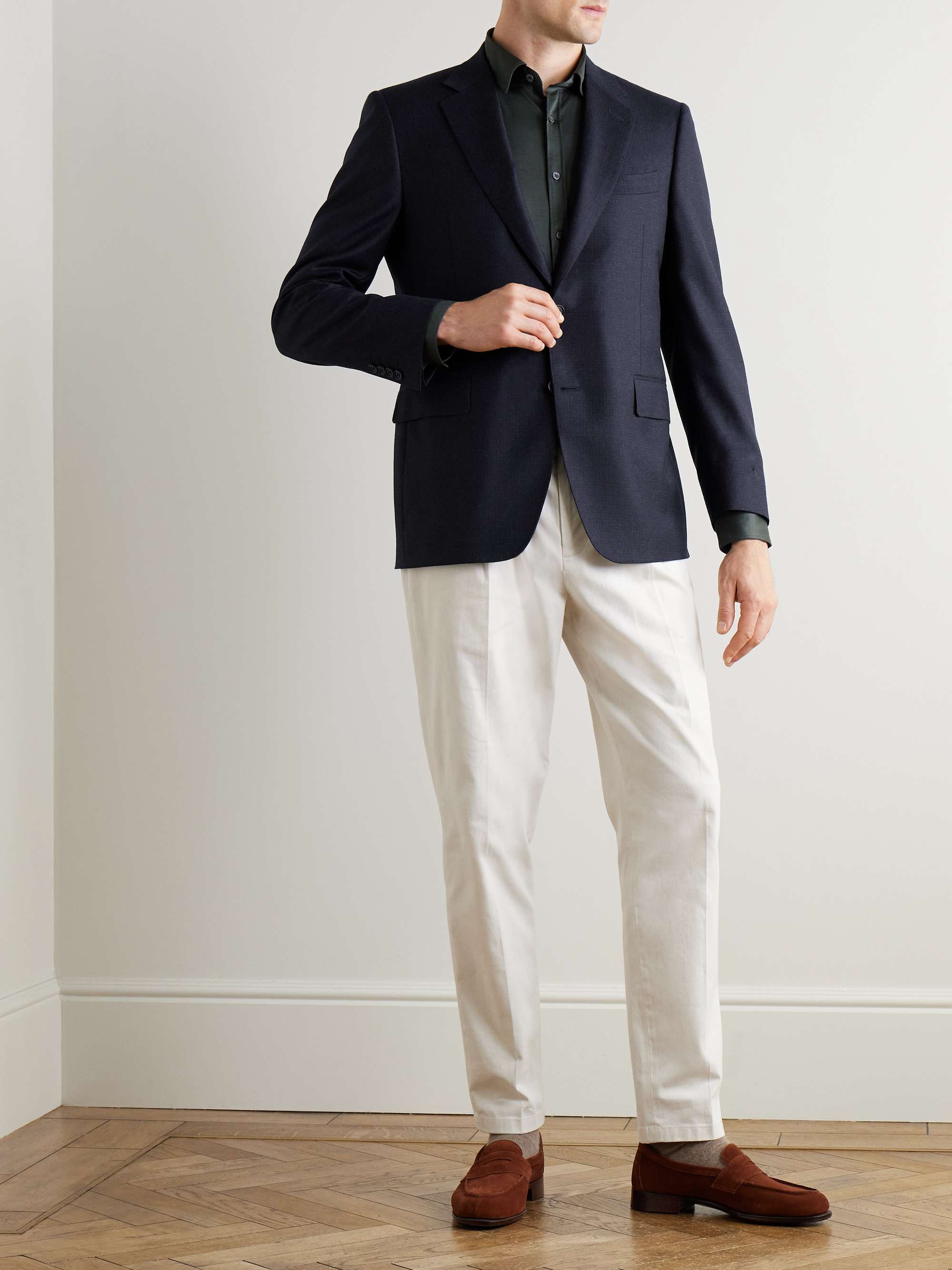 Checked Wool Suit Jacket view