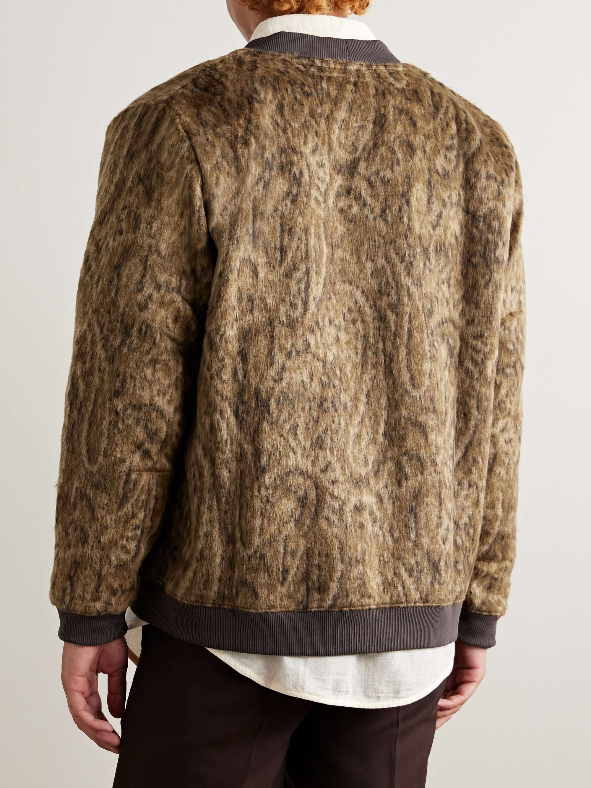 Opus Brushed Paisley-Jacquard Knitted Cardigan view