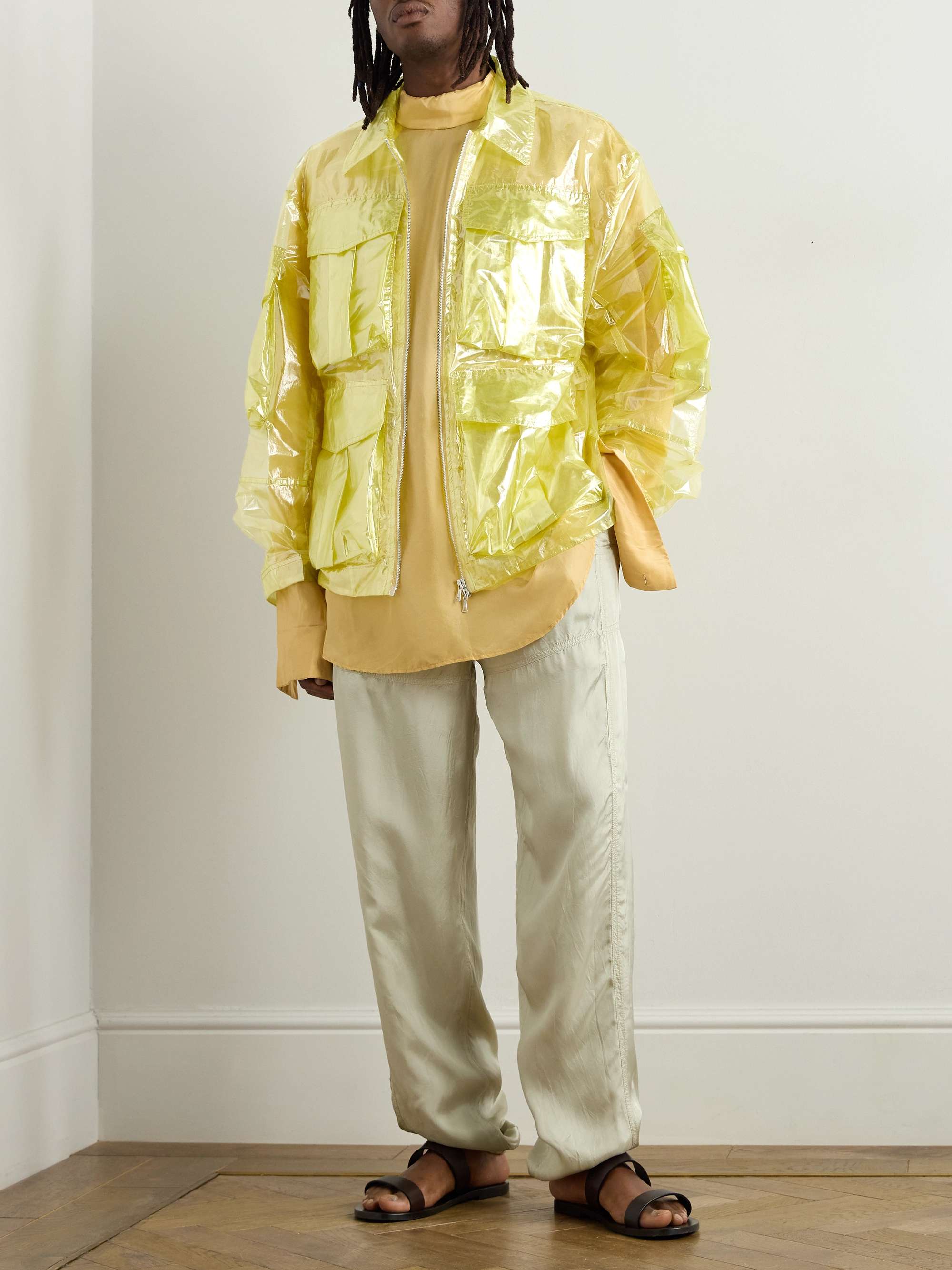 Crinkled-Nylon Field Jacket view