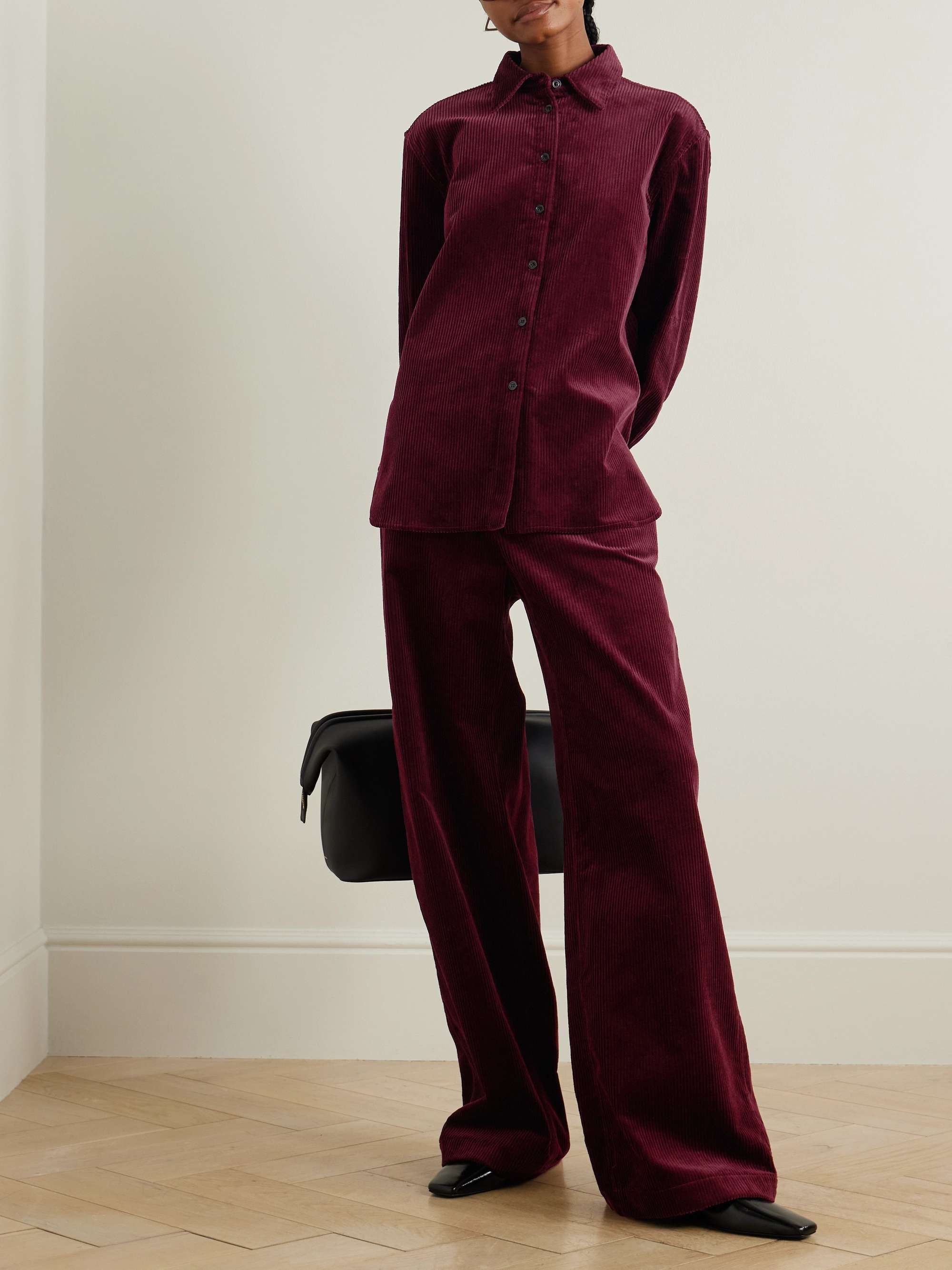 Oversized organic cotton-corduroy shirt view