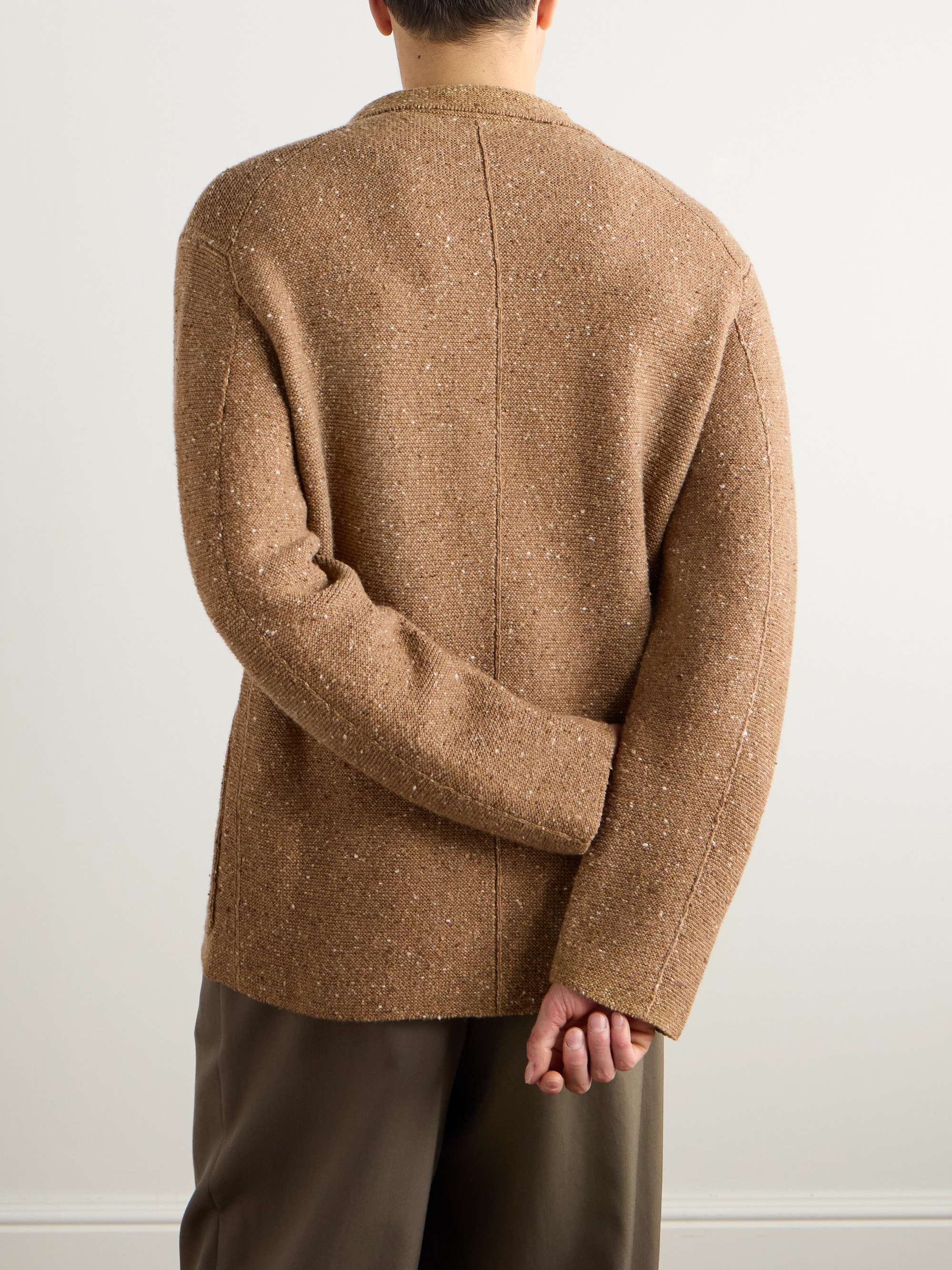 Cerbonnio Cashmere and Linen-Blend Tweed Cardigan view