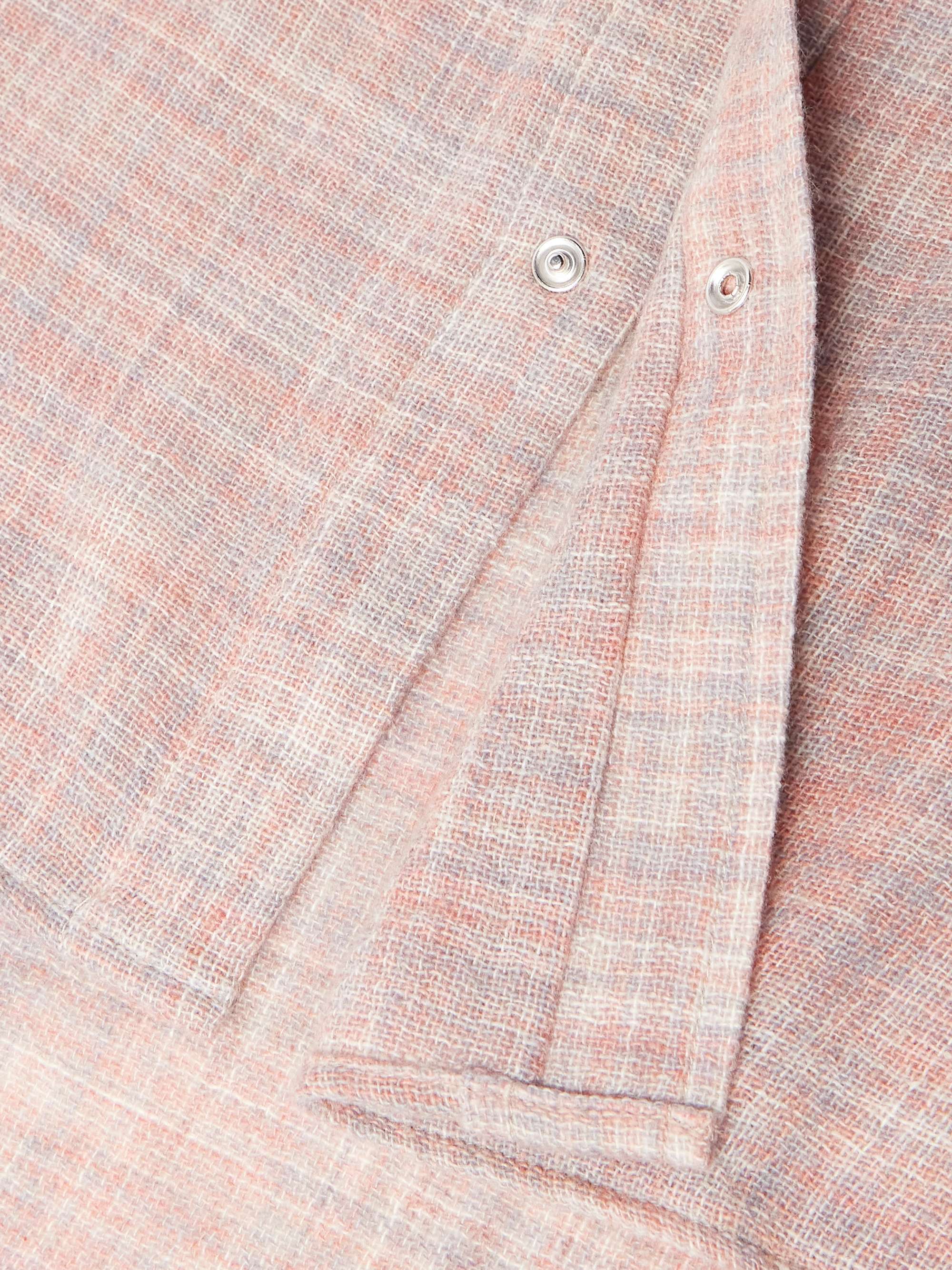 Space-Dyed Cashmere and Wool-Blend Gauze Shirt view