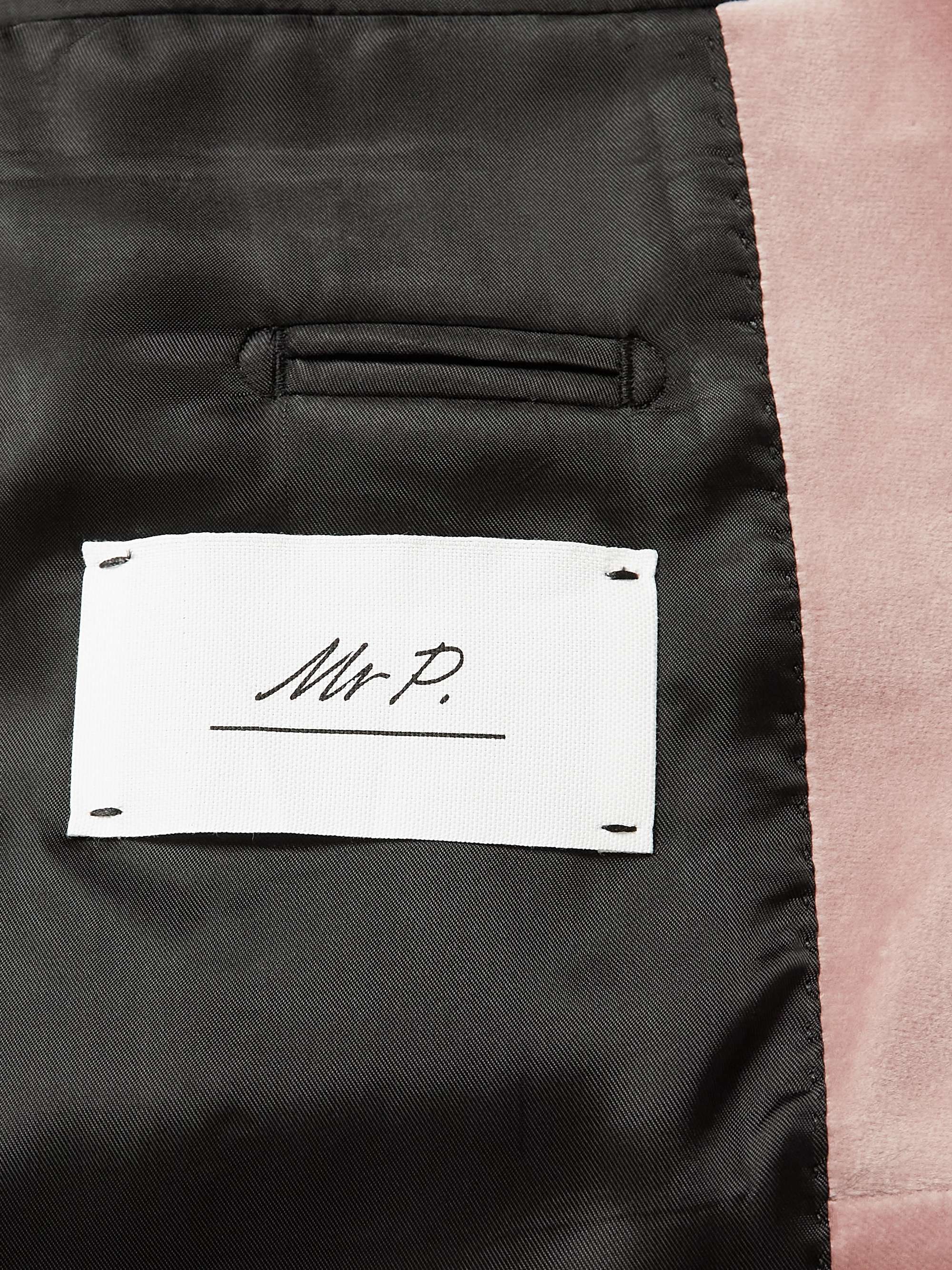 Cotton-Blend Velvet Tuxedo Jacket view