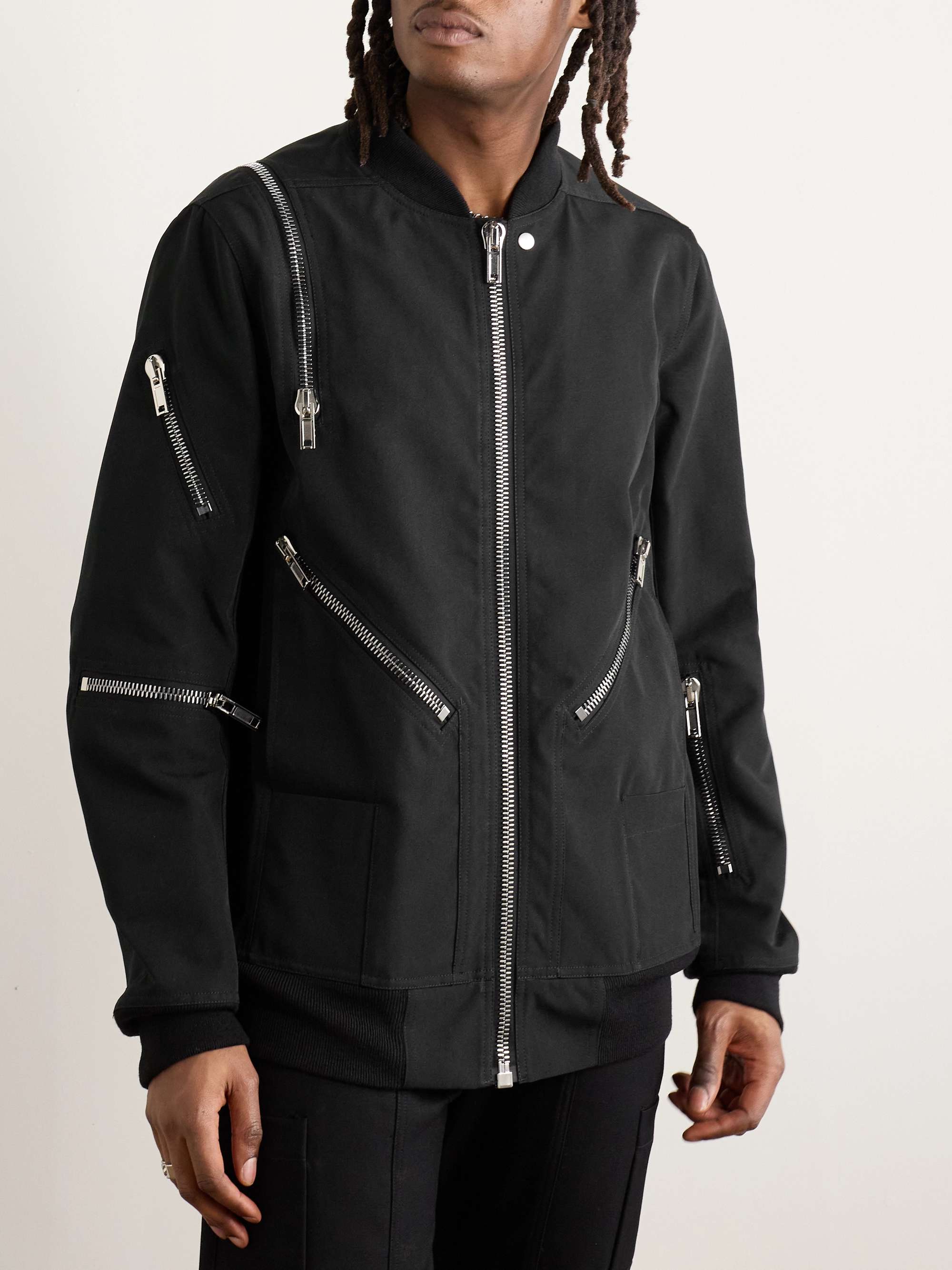 + Bonotto Jumbo Headon Oversized Zip-Detailed Canvas Bomber Jacket view
