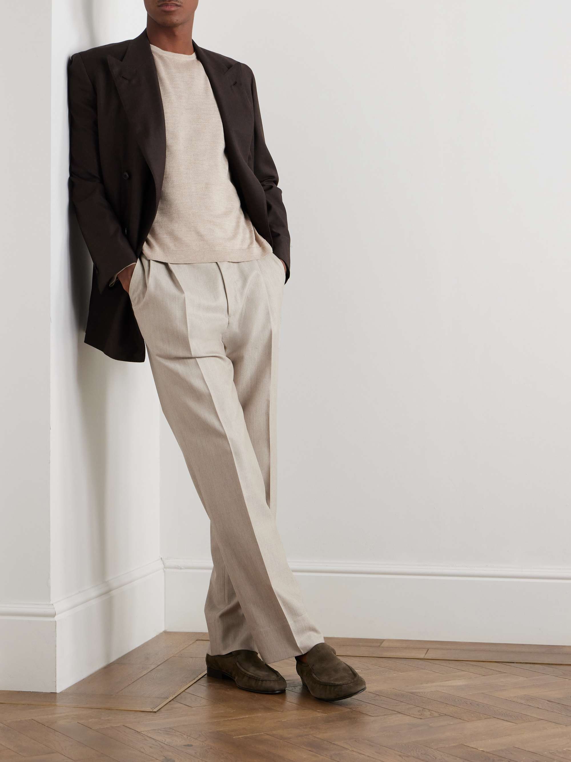Wool and Silk-Blend Sweater view