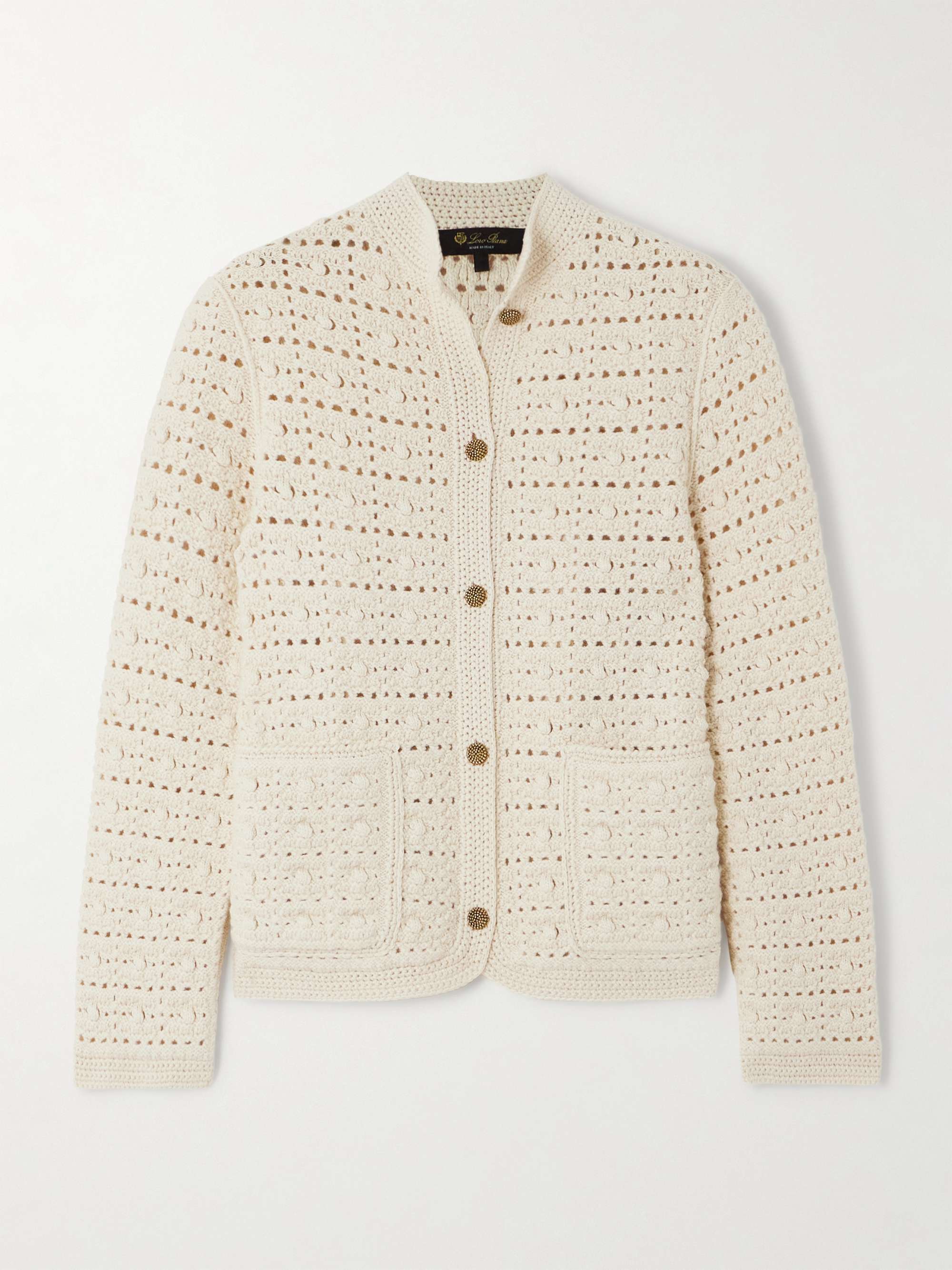 Arola crocheted cashmere-blend cardigan hero visual