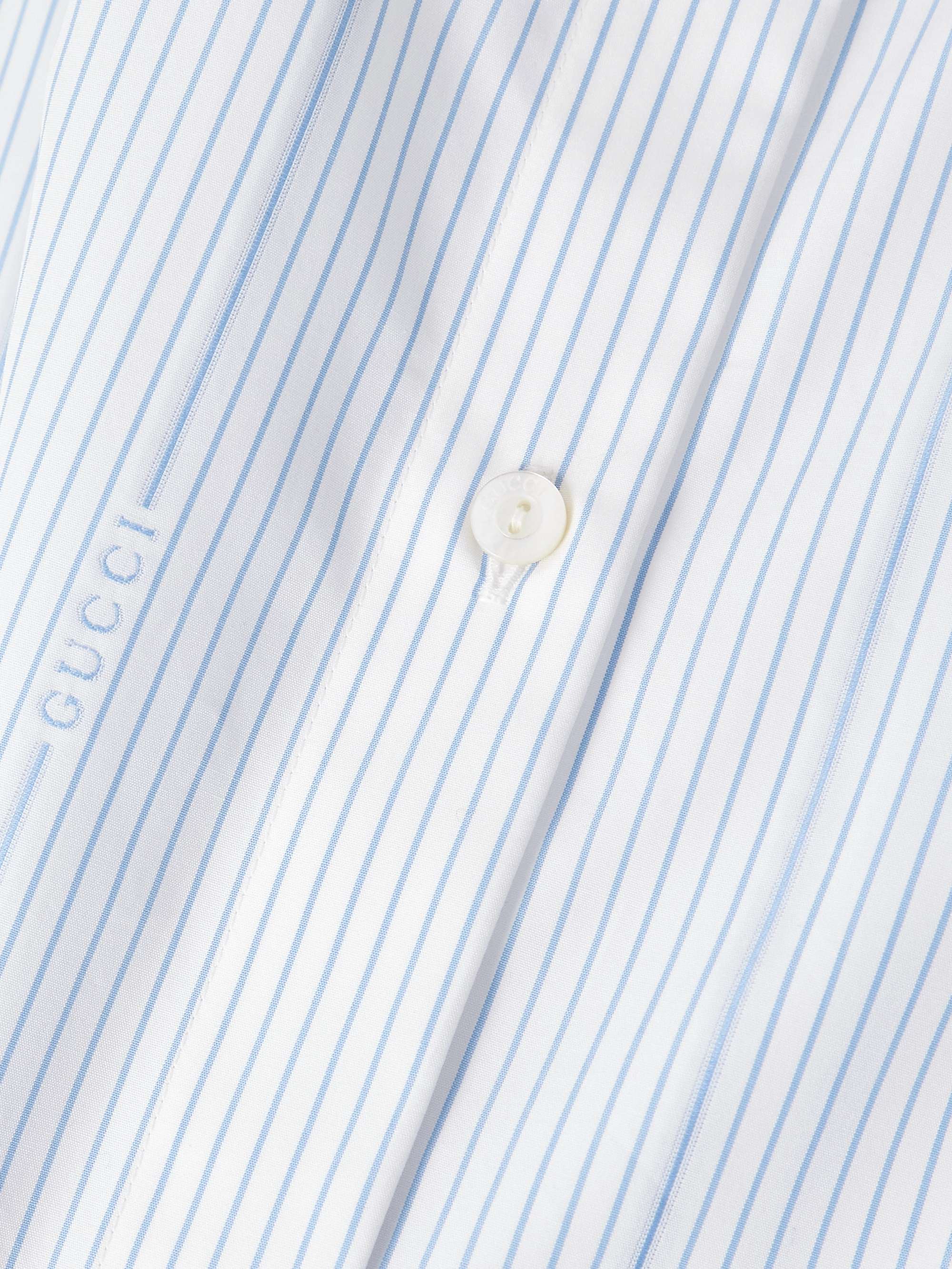 Lido striped cotton-poplin midi skirt view