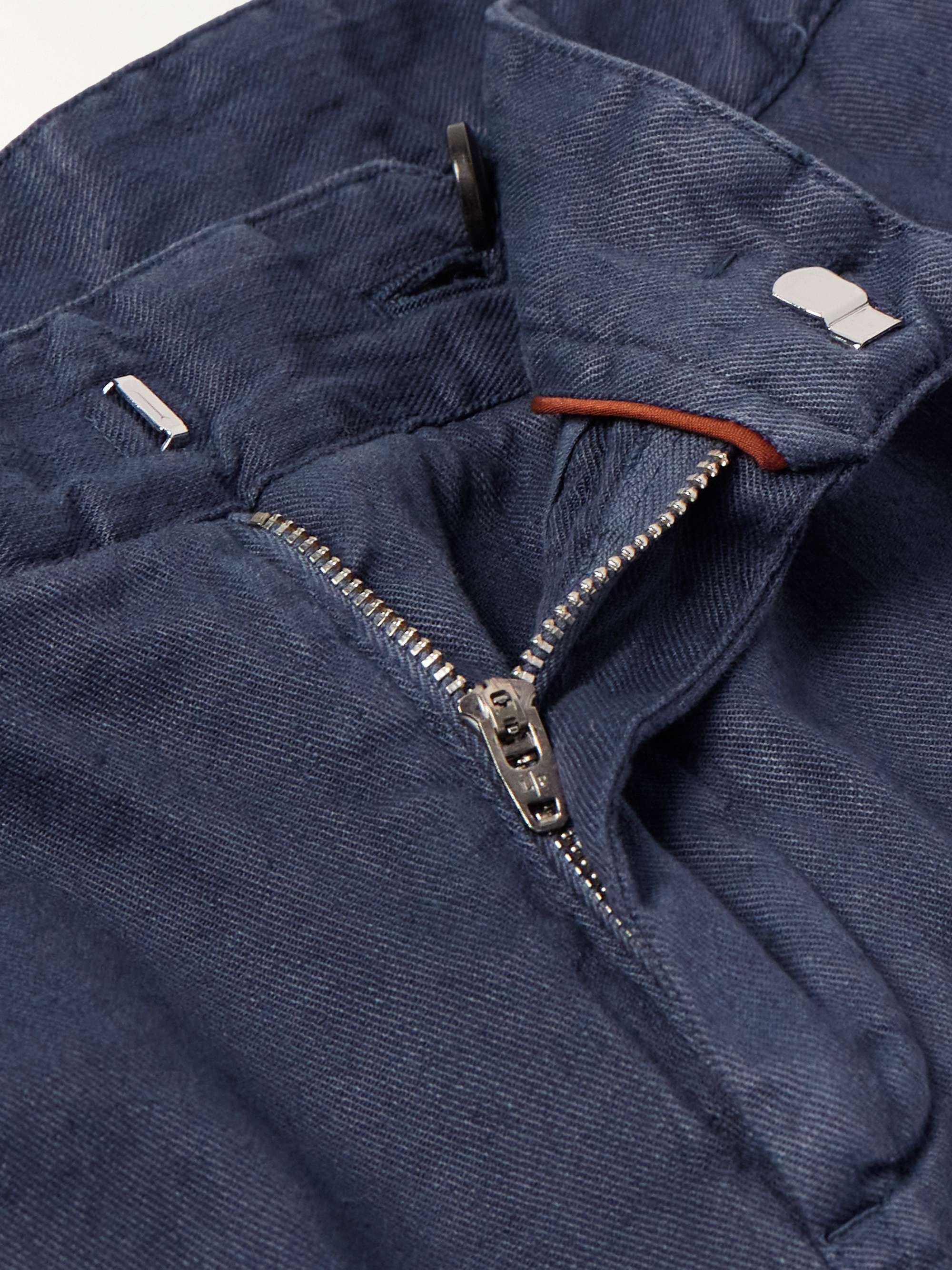 Straight-Leg Linen-Blend Trousers view