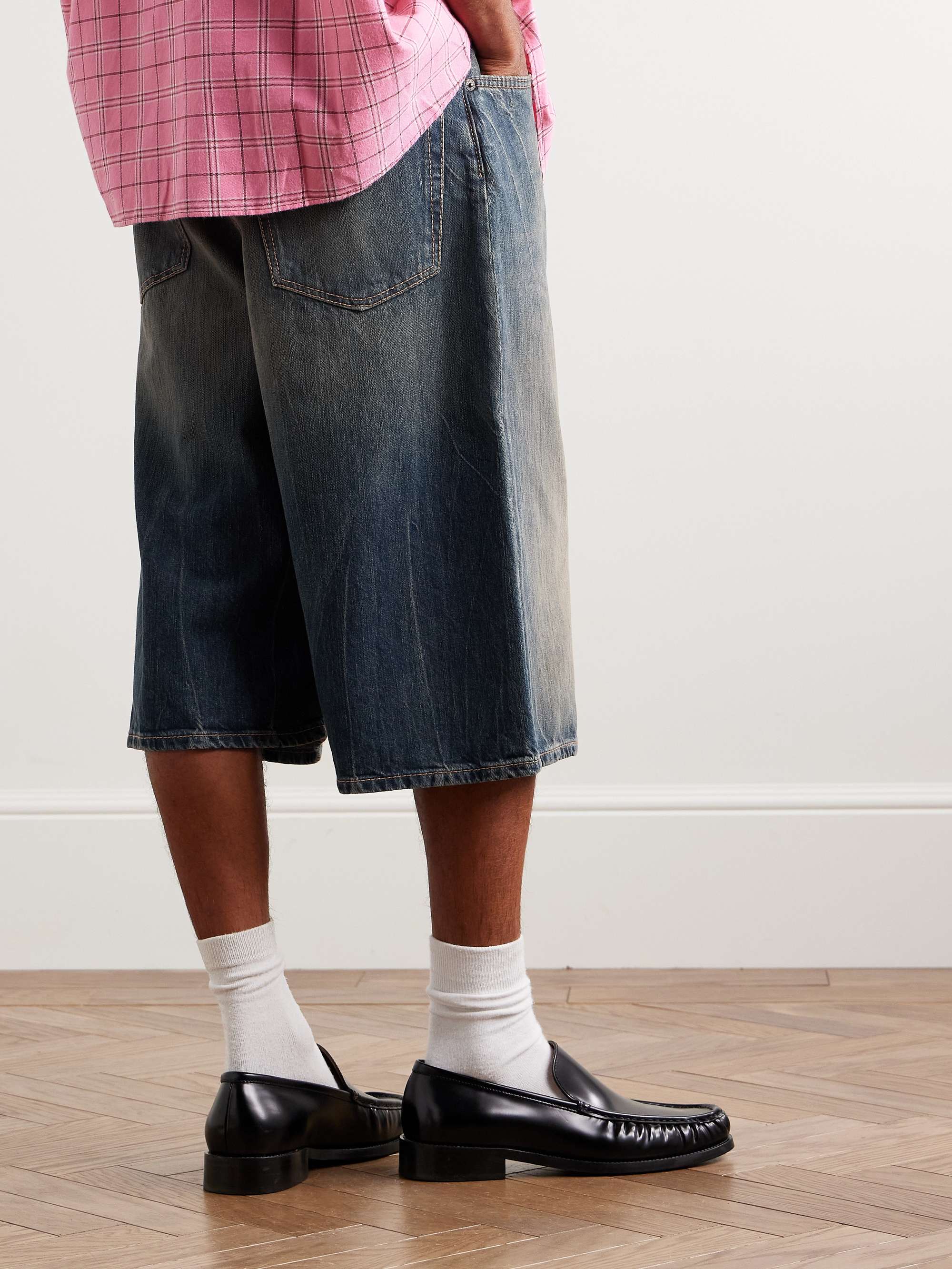 Judda Straight-Leg Denim Shorts view