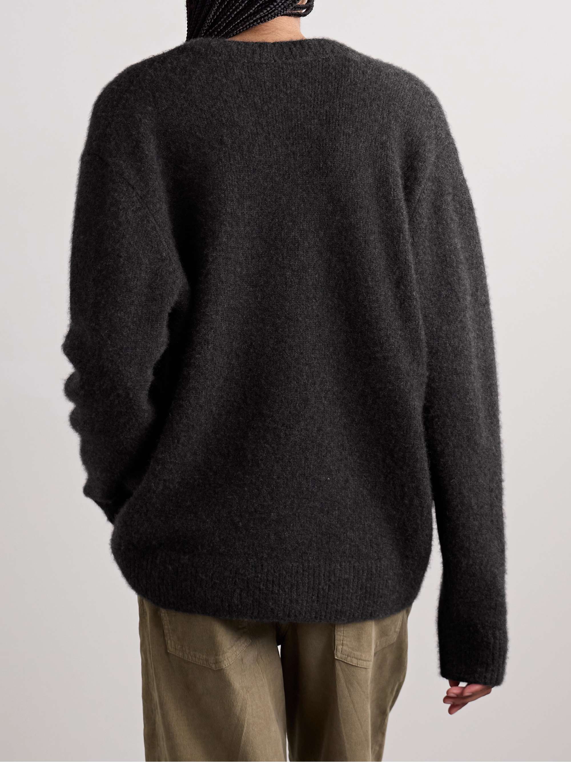 Hime brushed cashmere and silk-blend cardigan view