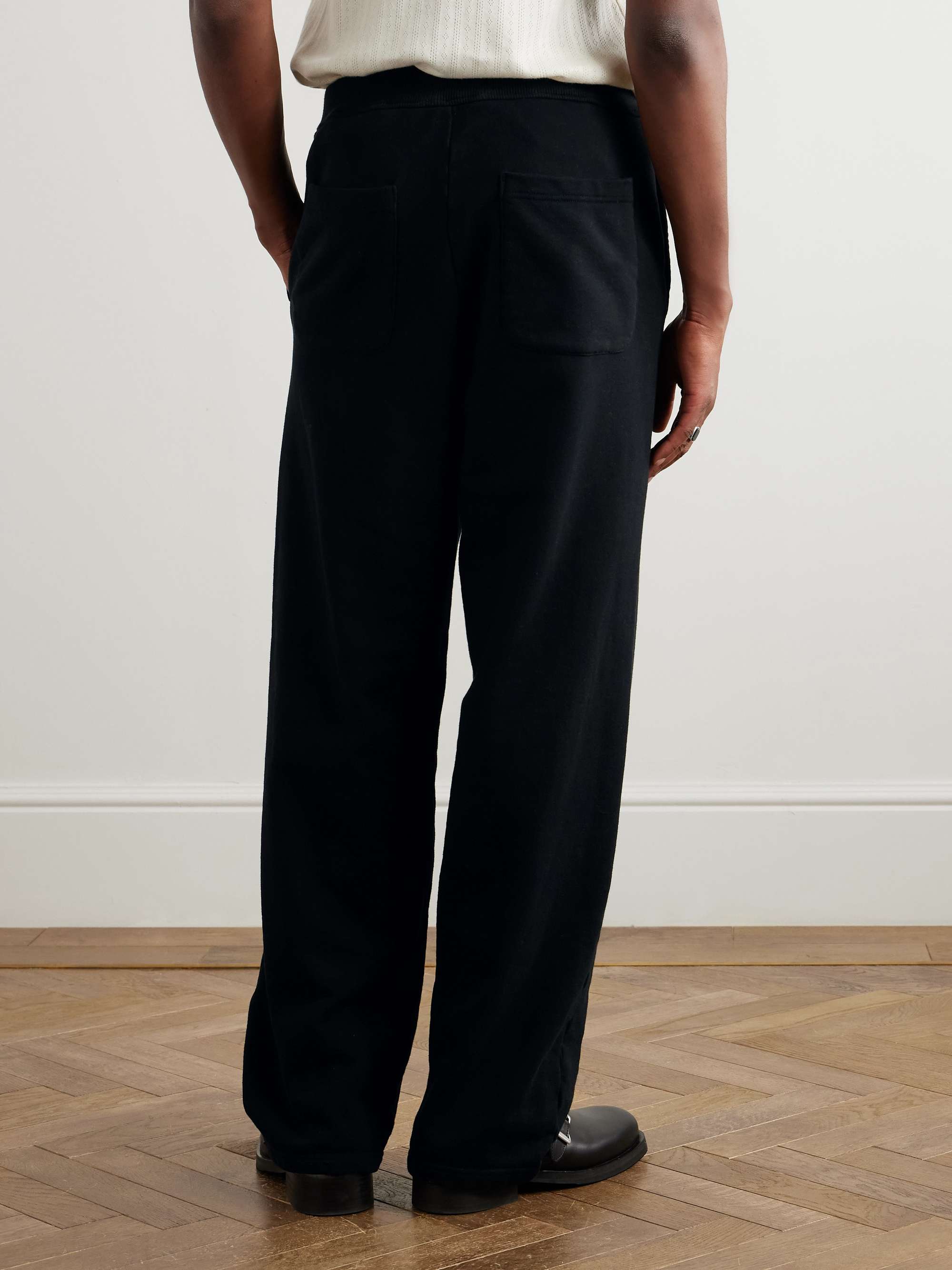 N.TRY Straight-Leg Printed Cotton-Jersey Sweatpants view