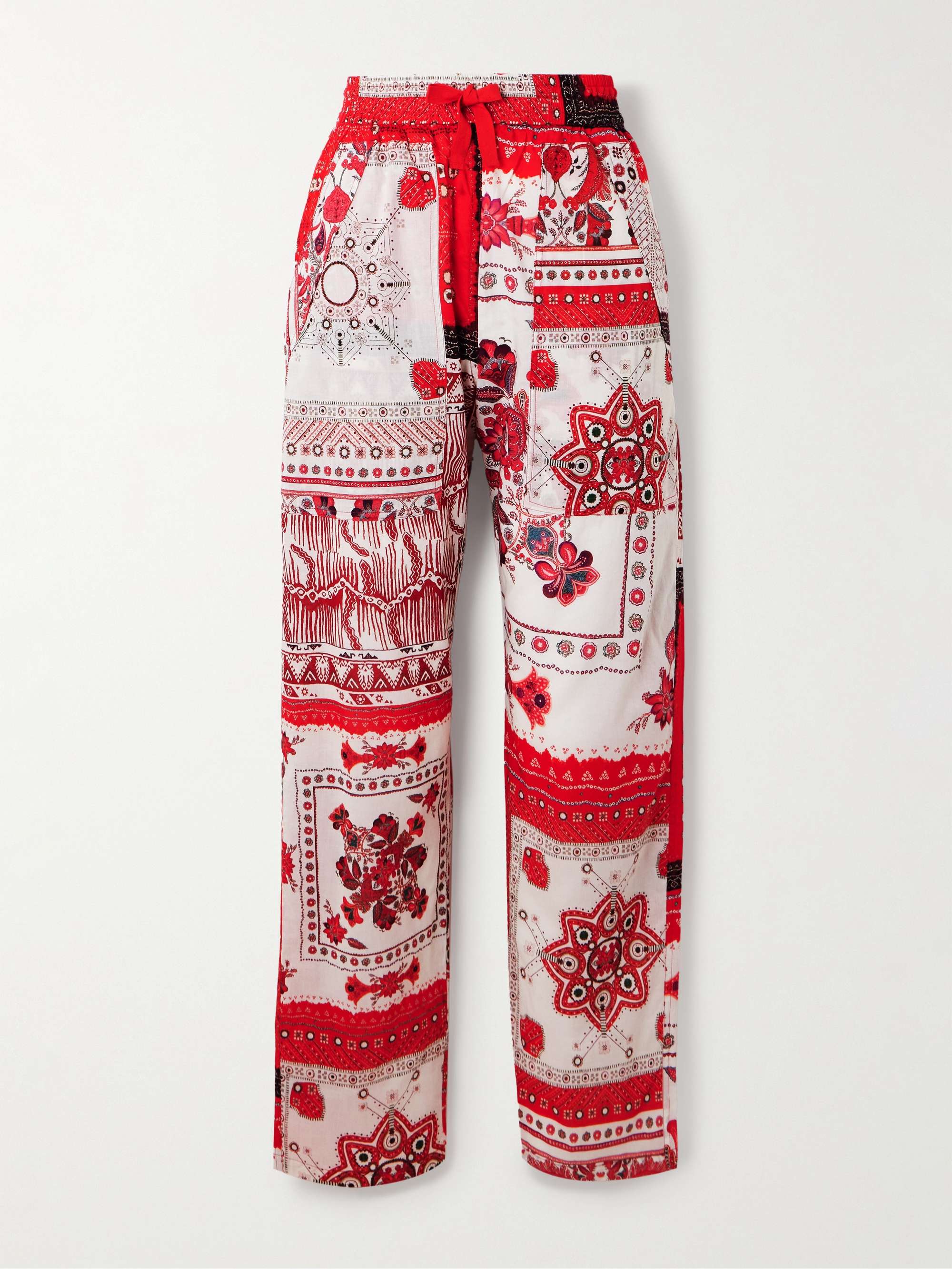 Fedora printed cotton-voile straight-leg pants hero visual