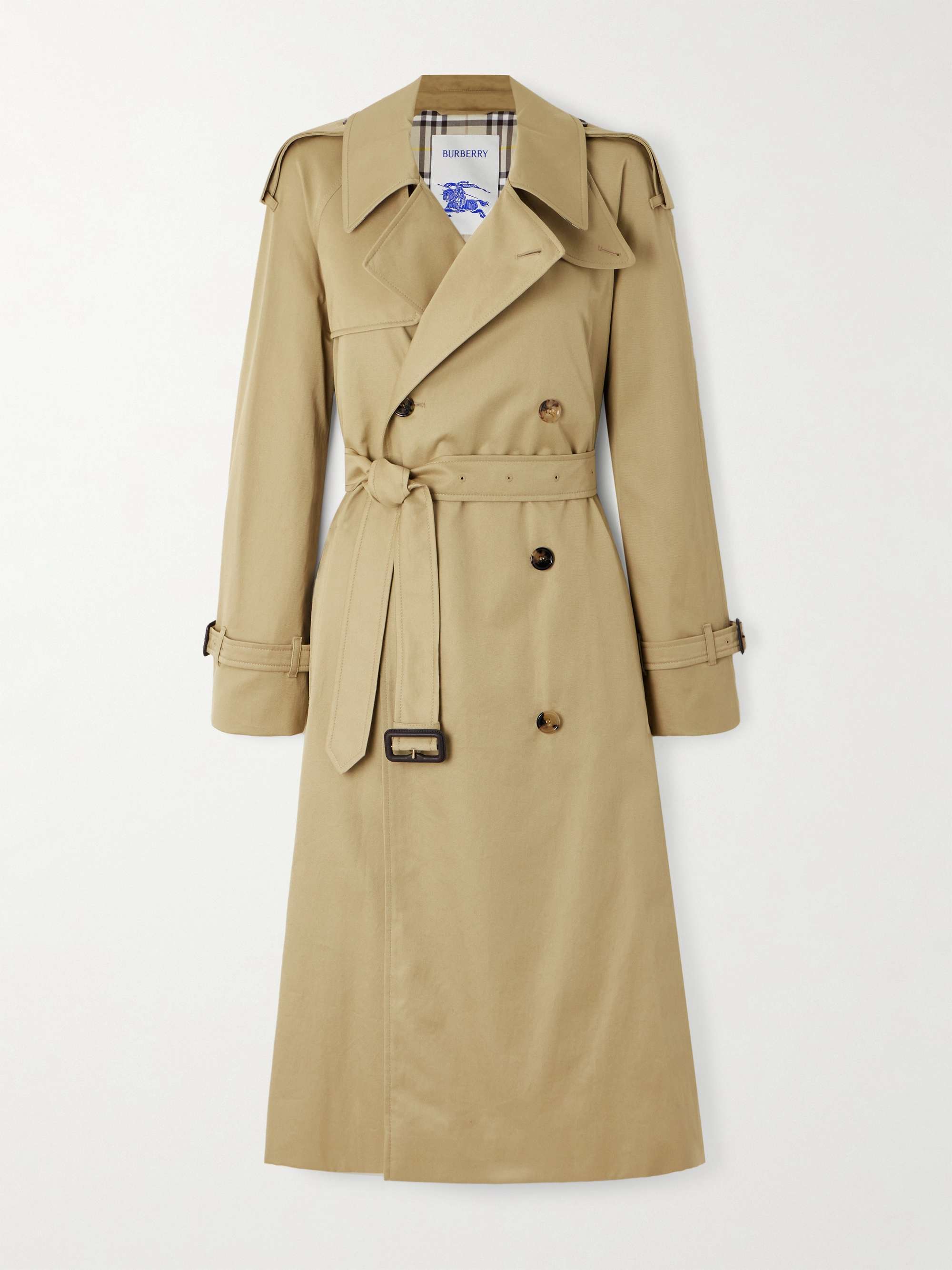 Castleford double-breasted cotton-gabardine trench coat hero visual