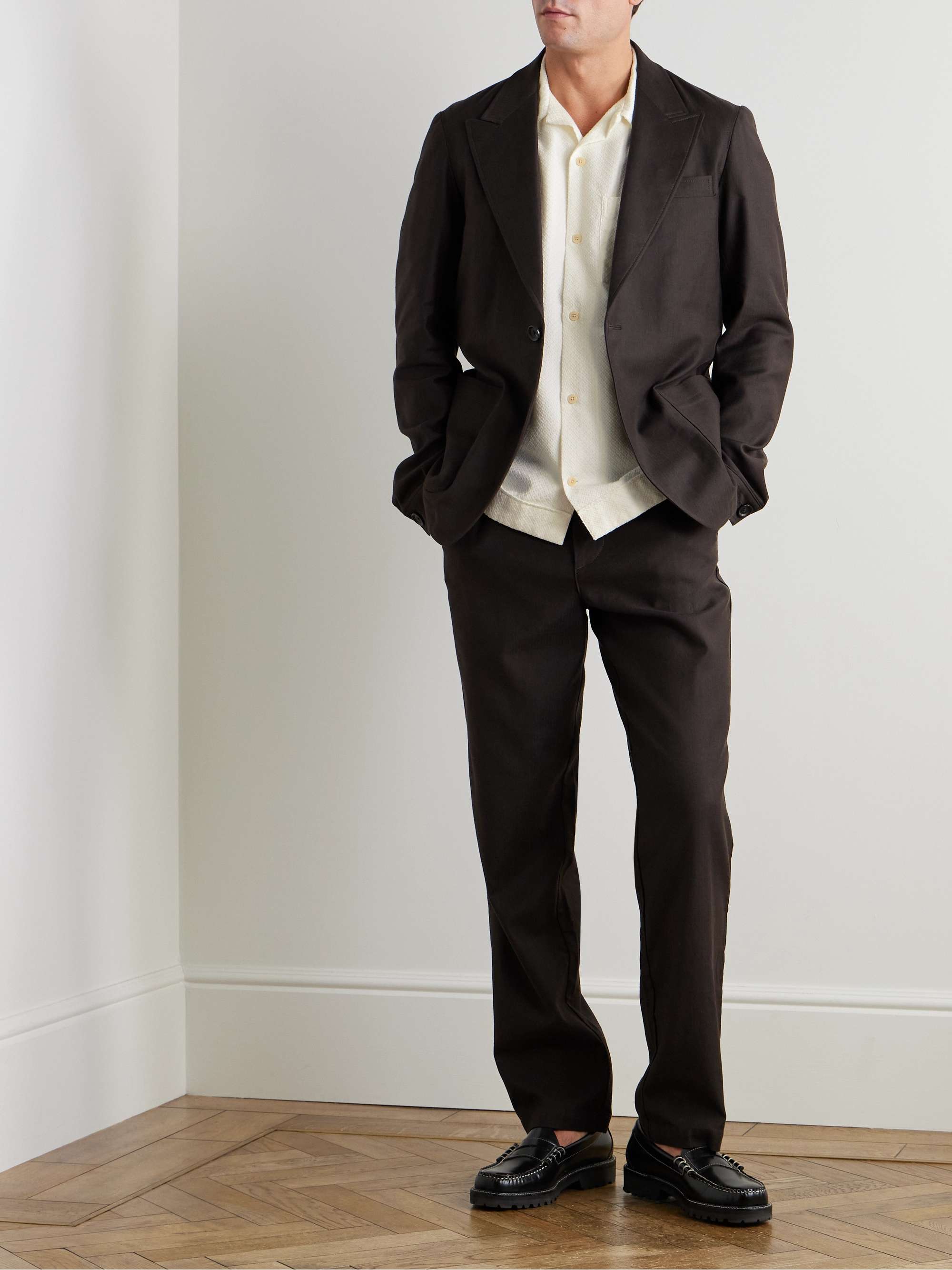 Havana Camp-Collar Embroidered Organic Cotton Shirt view