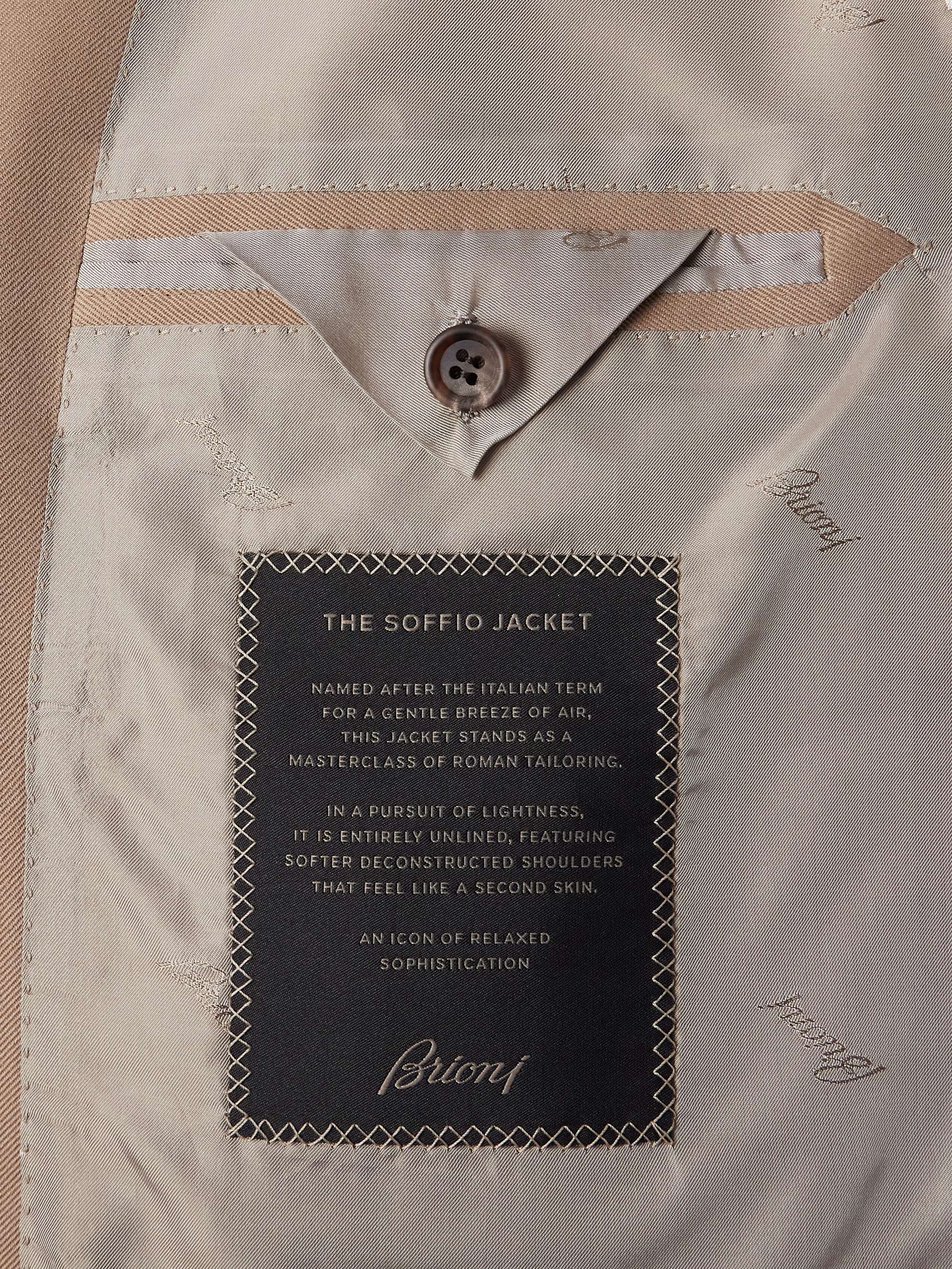 Soffio Double-Breasted Silk-Twill Blazer view