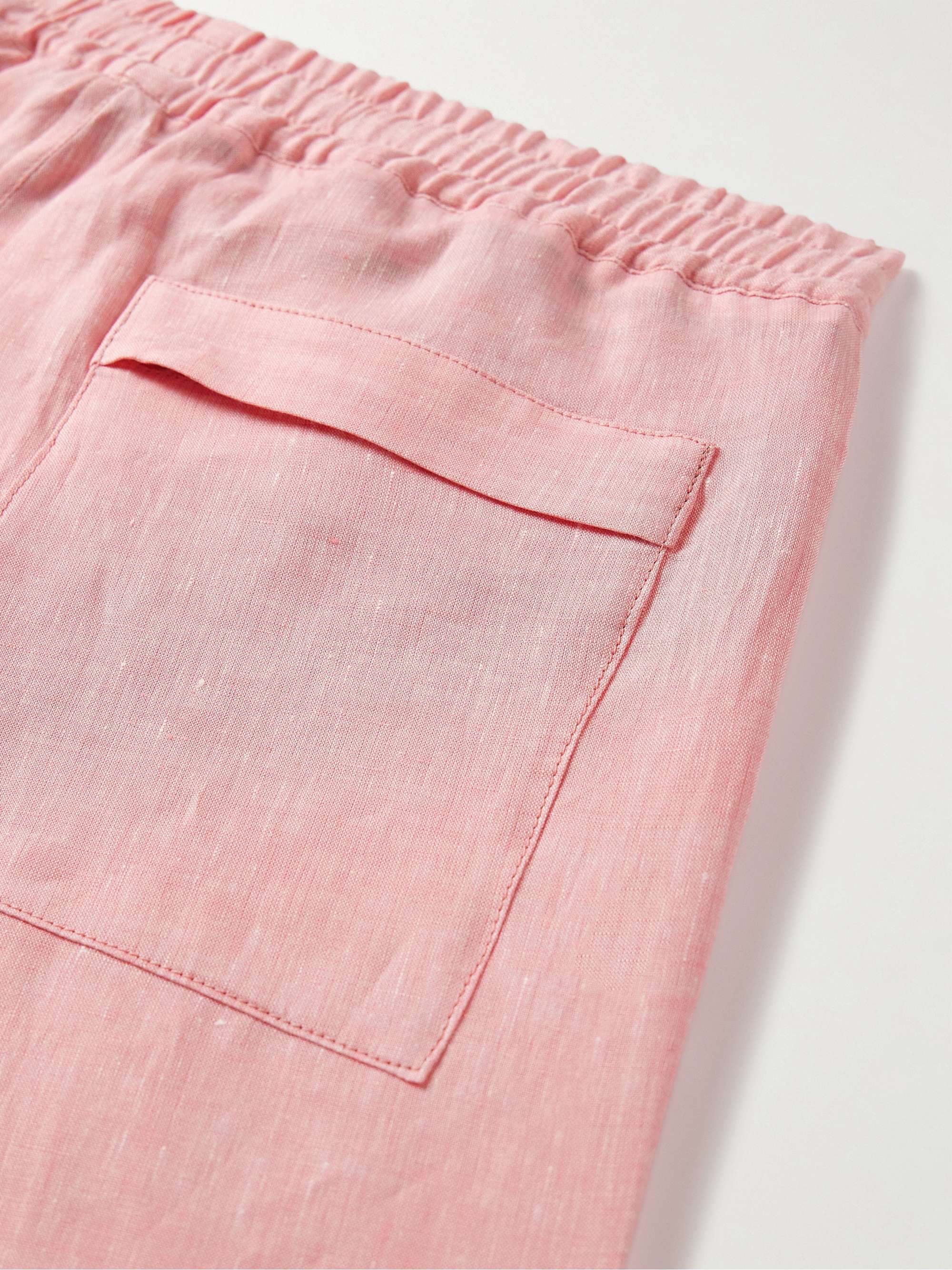 Arizona Straight-Leg Linen Drawstring Bermuda Shorts view