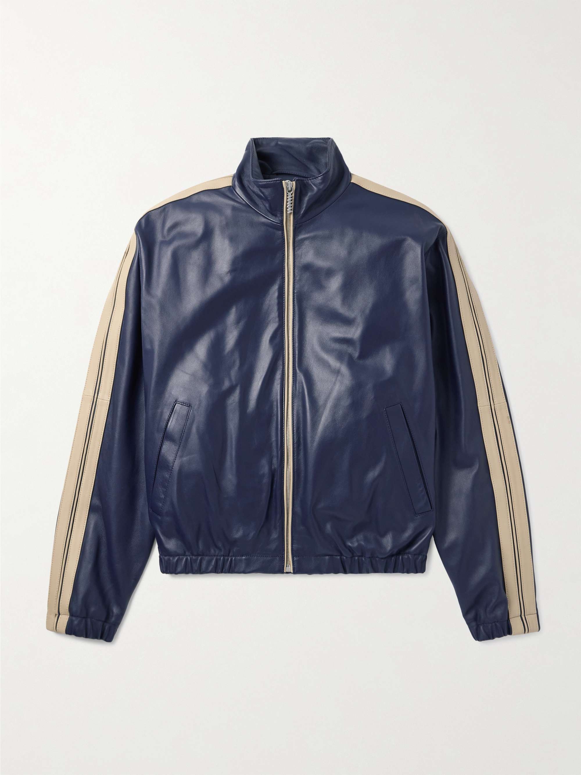Striped Leather Jacket hero visual