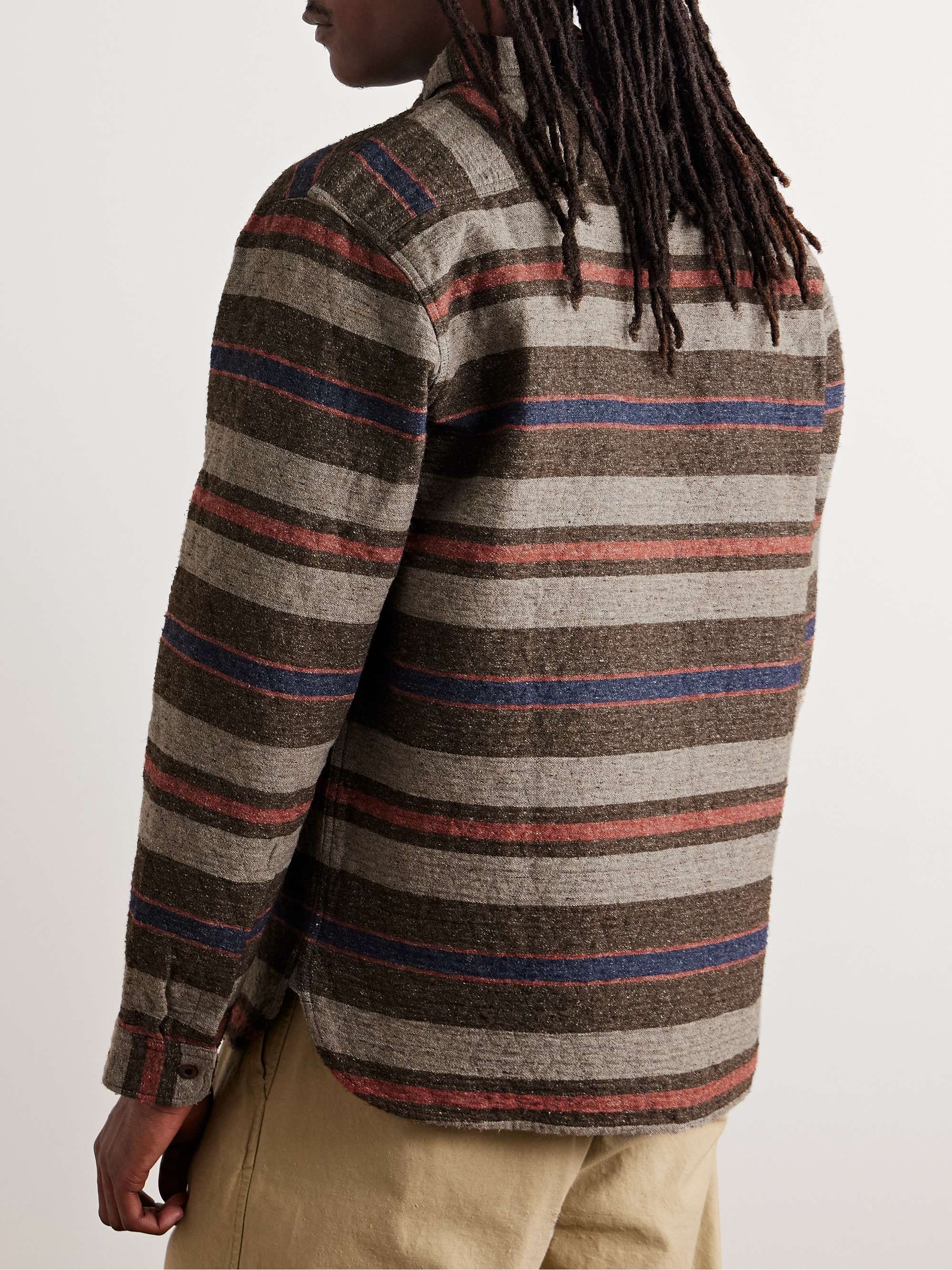 Preston Striped Cotton-Blend Bouclé Overshirt view