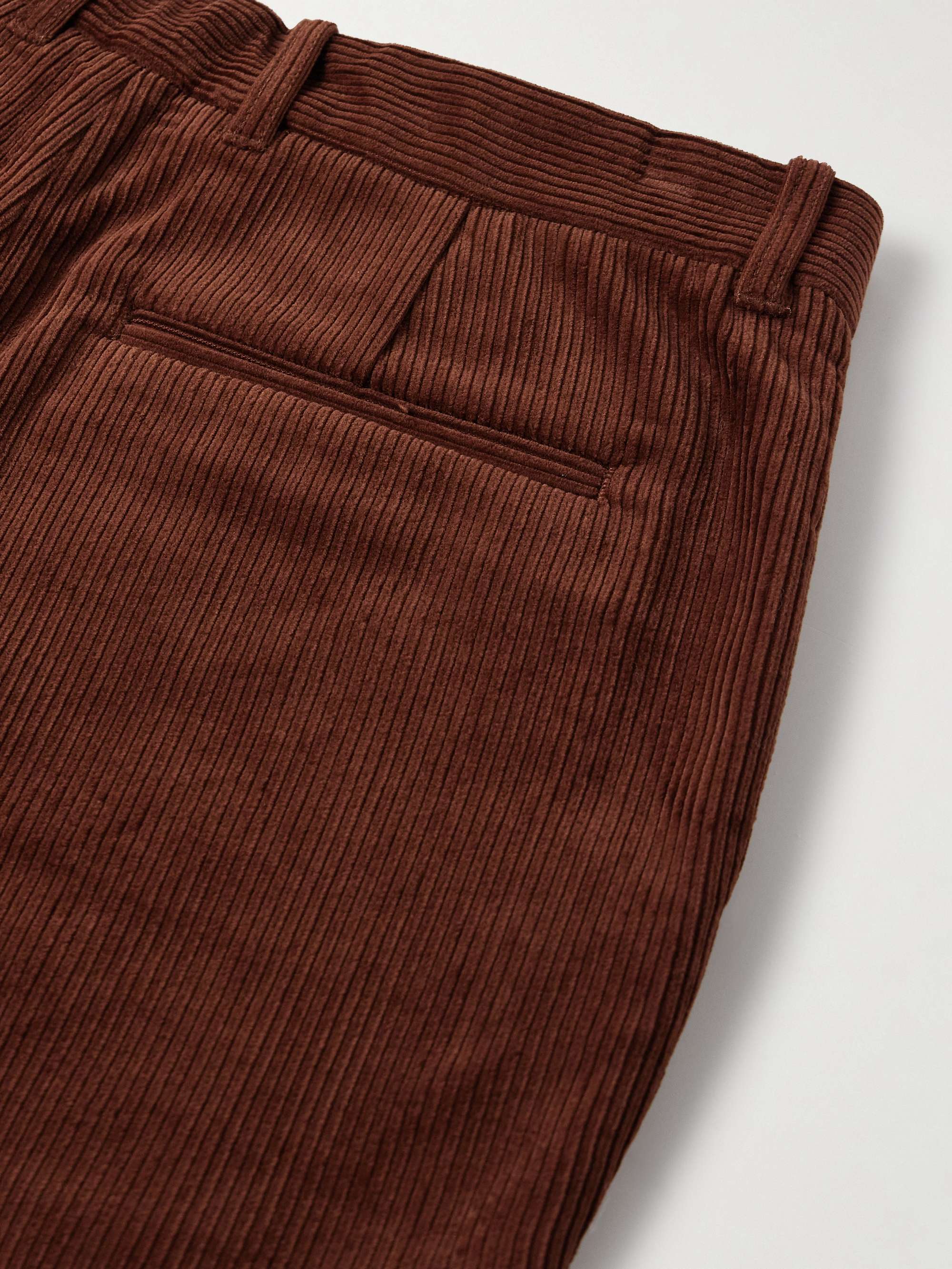Edward Straight-Leg Organic Cotton-Corduroy Trousers view