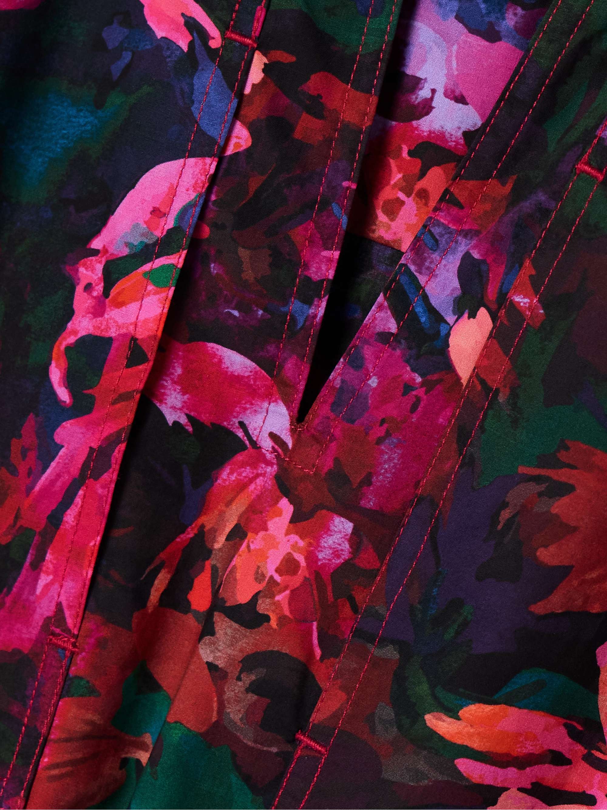 Nadira floral-print cotton-poplin mini dress view