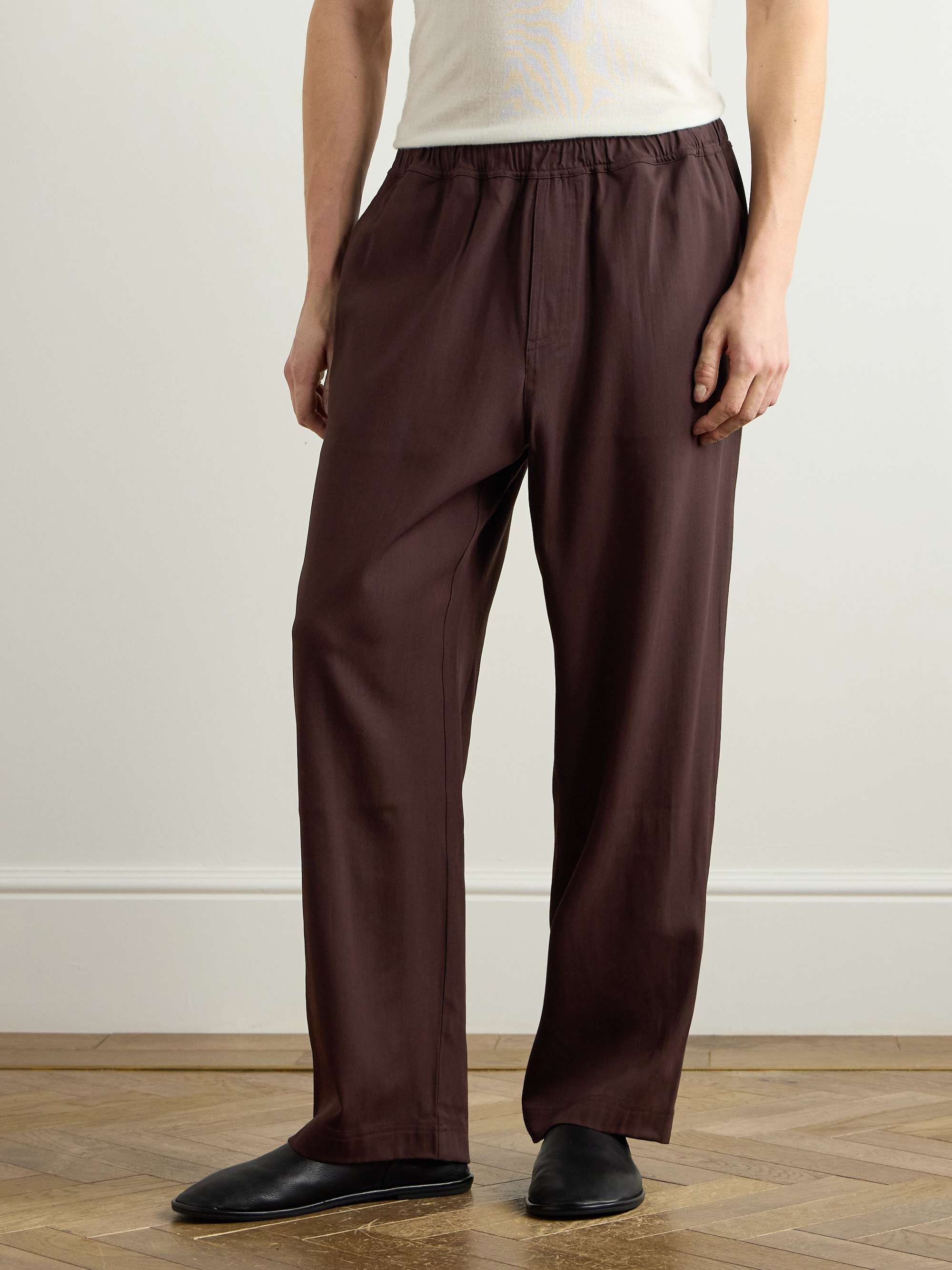 Junes Straight-Leg Wool-Blend Twill Trousers view