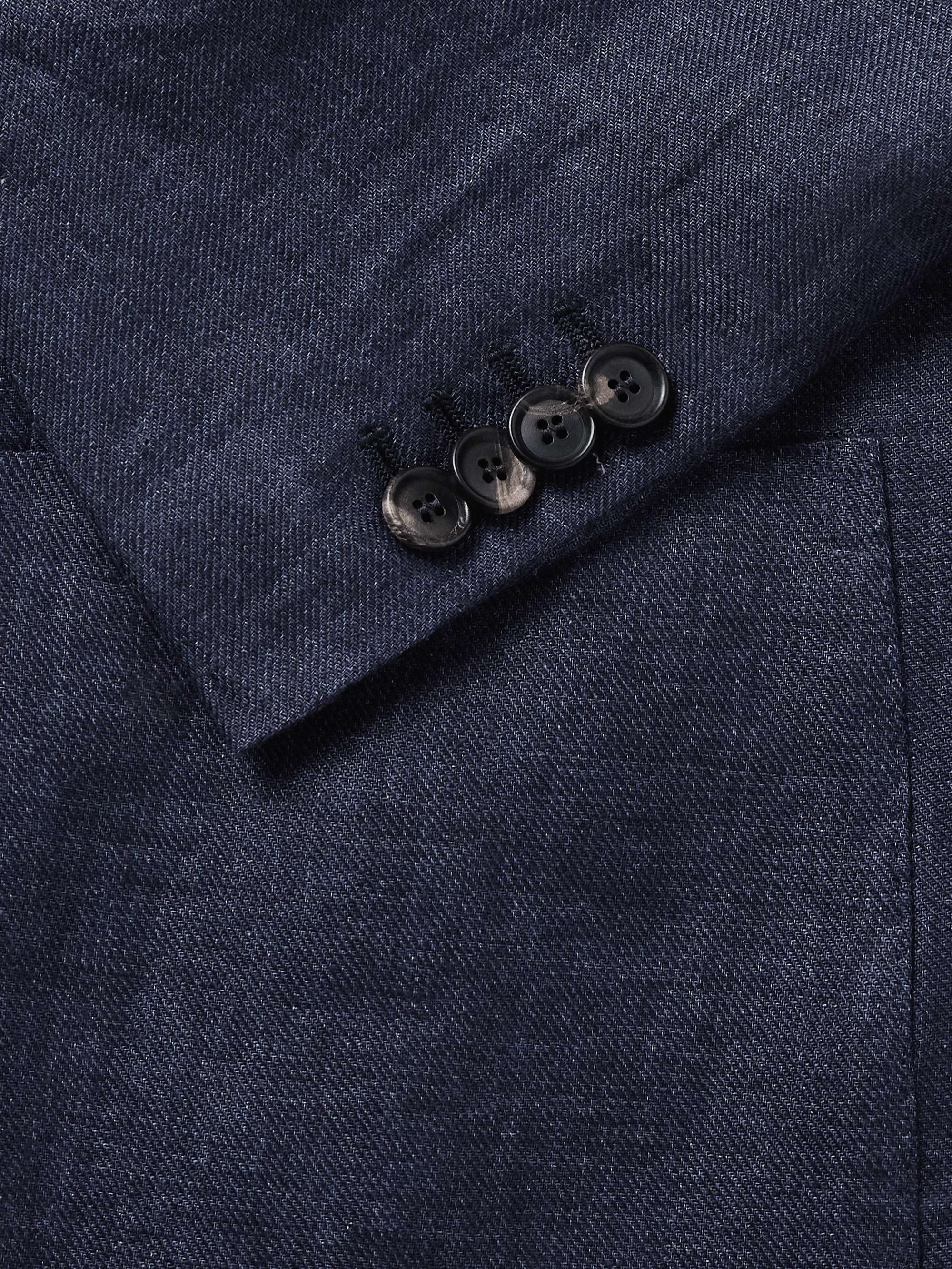 Vesuvio Double-Breasted Linen Suit Jacket view