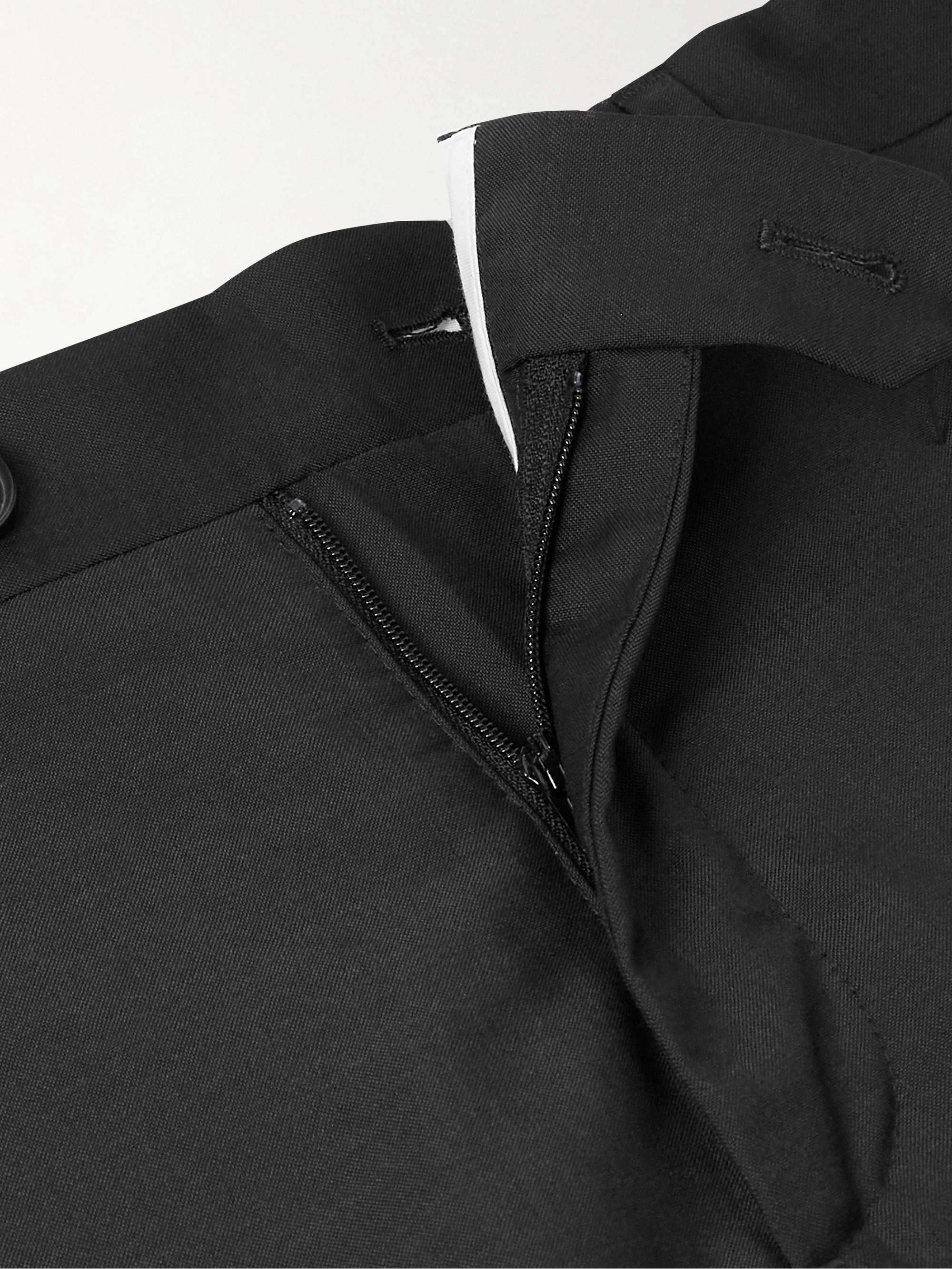 Straight-Leg Pleated Virgin Wool and Mohair-Blend Suit Trousers view