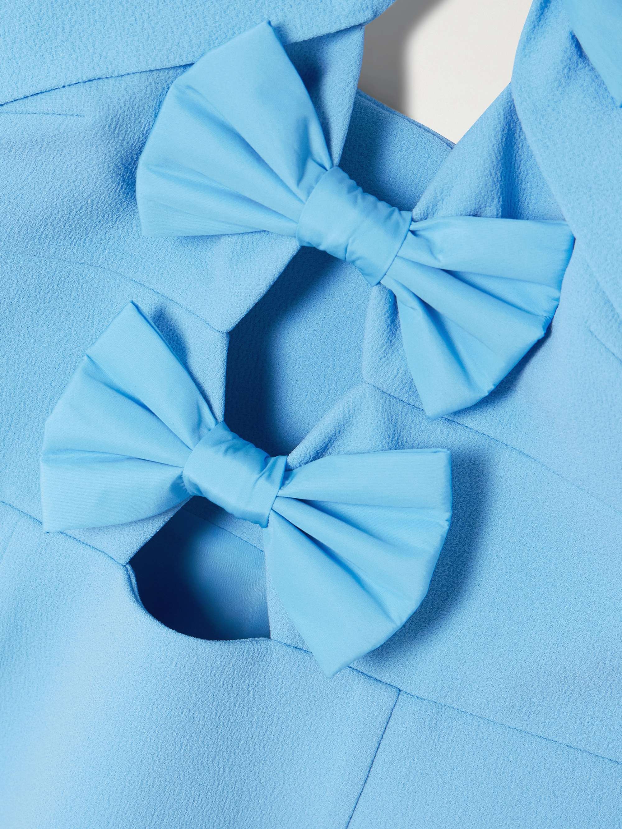 Skye taffeta-trimmed cutout cloqué midi dress view