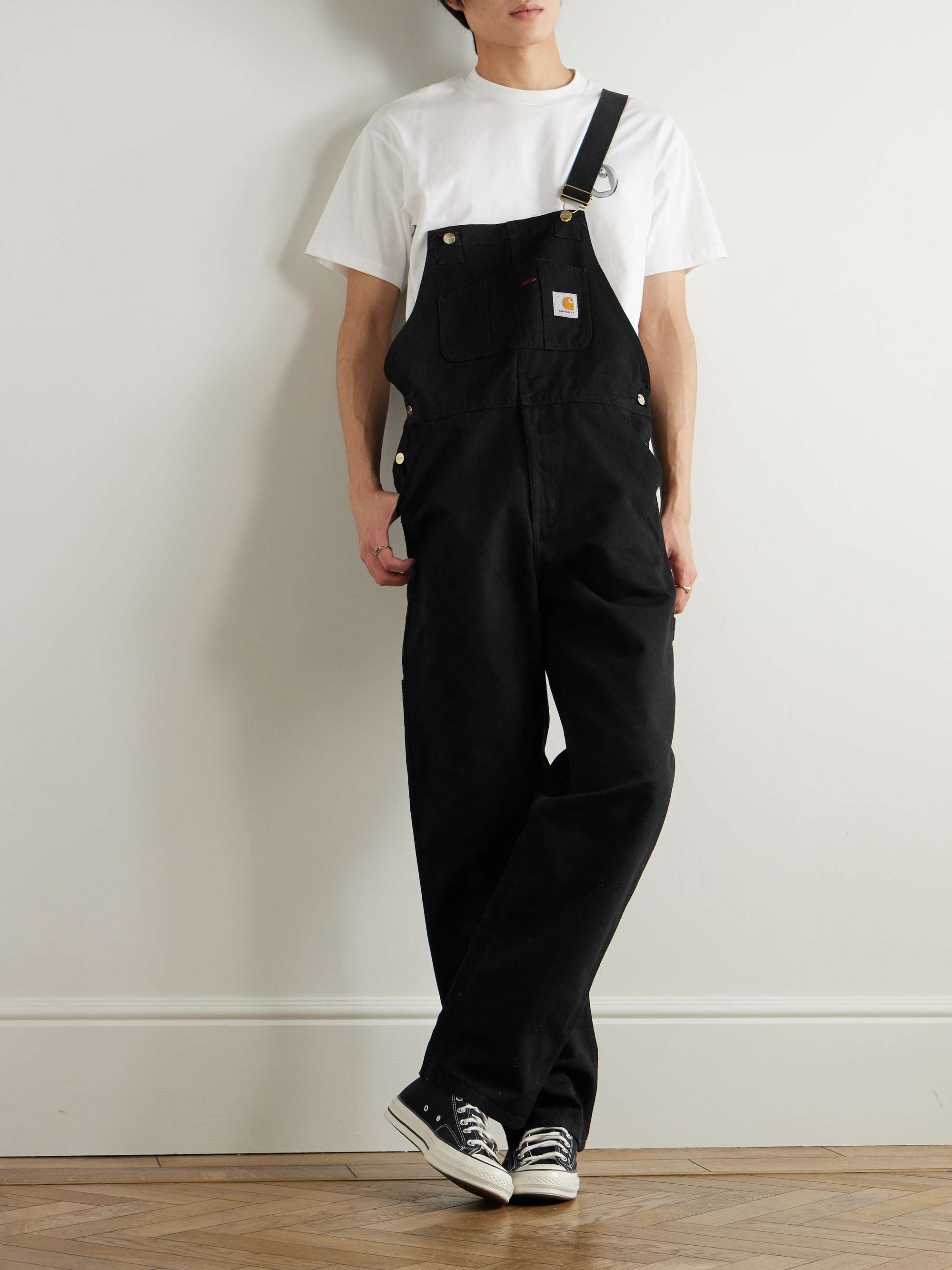 Straight-Leg Cotton-Canvas Overalls view