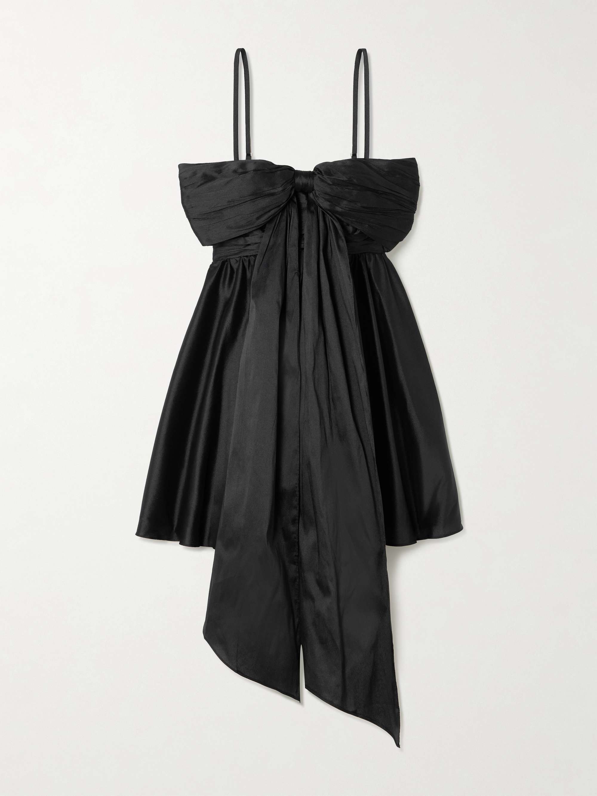 Scarlett bow-detailed satin-crepe mini dress hero visual