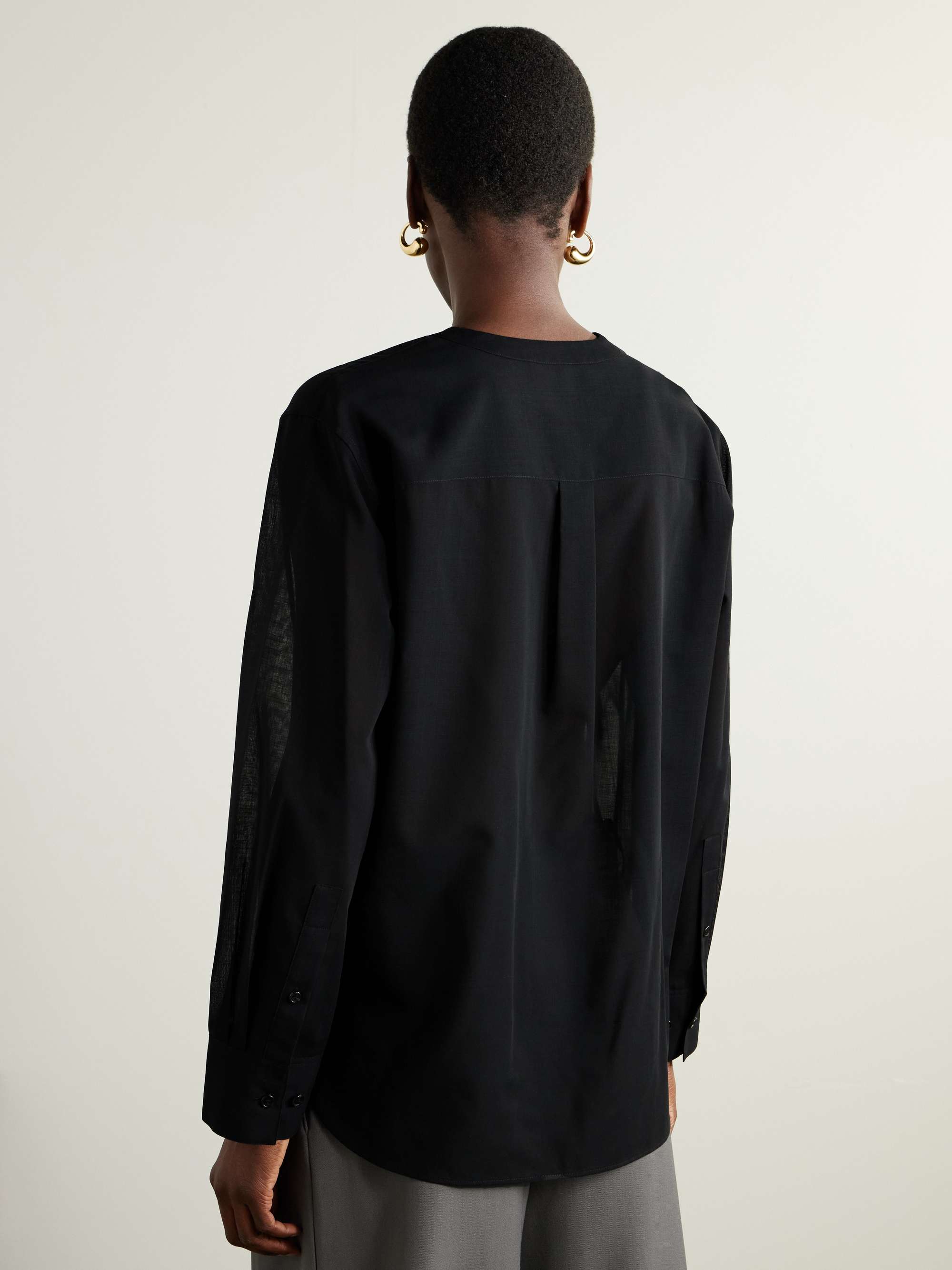 Wool-blend blouse view