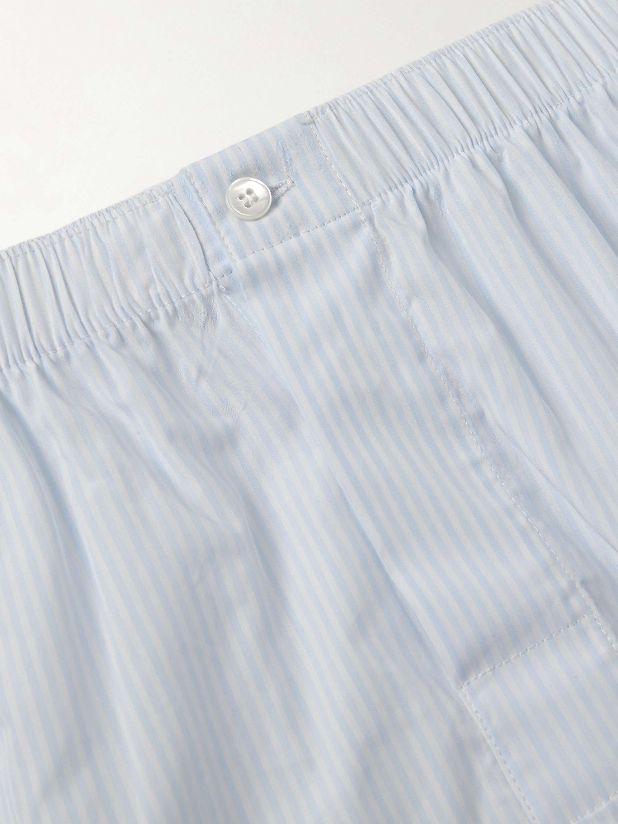 Striped Cotton-Poplin Boxer Shorts view