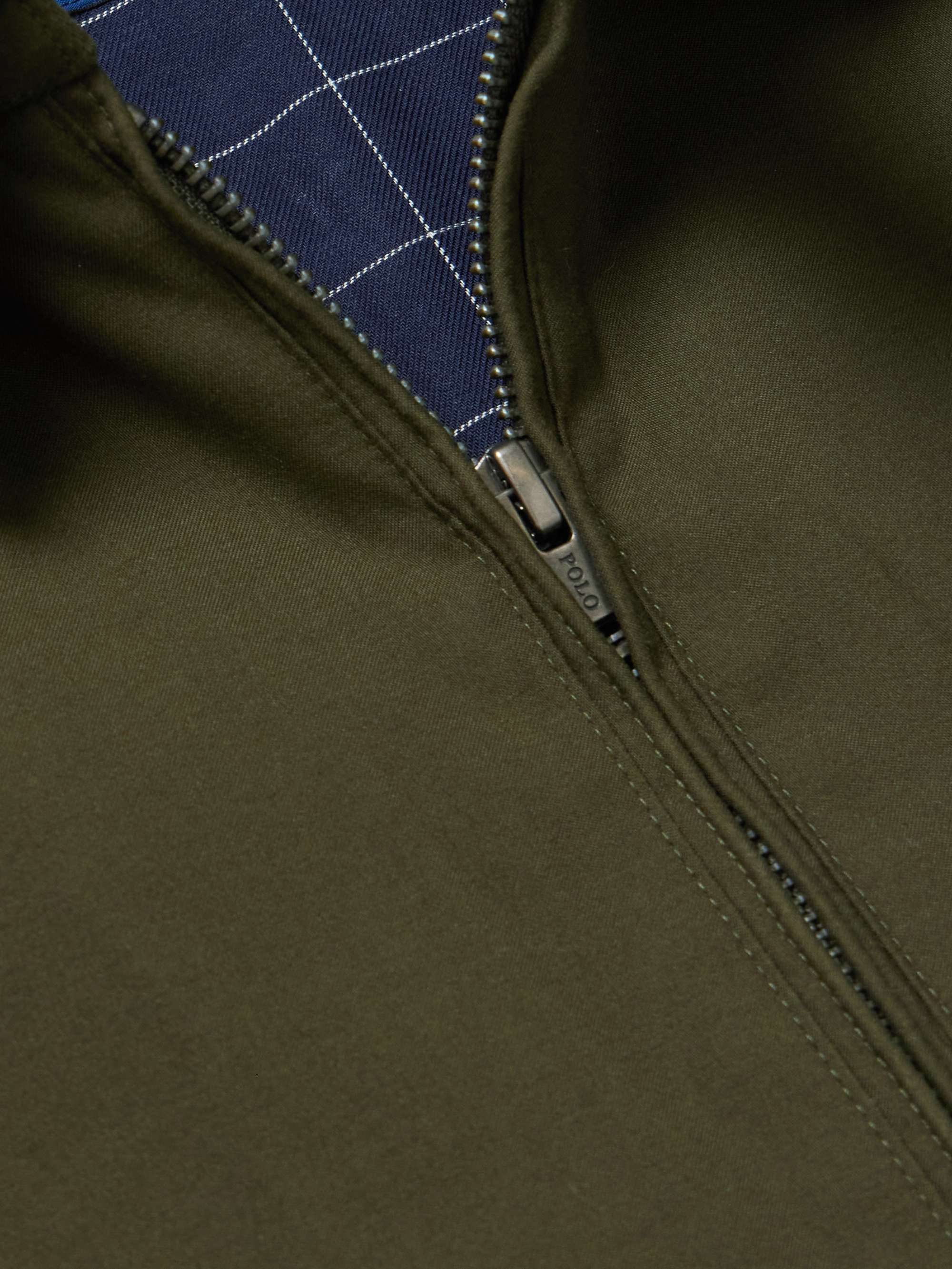 Logo-Embroidered Twill Jacket view