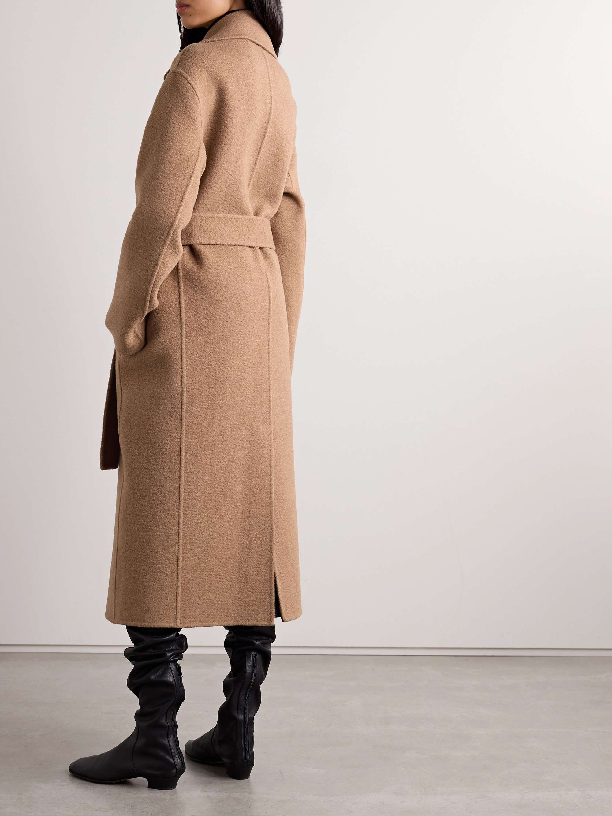 Essentials Malika belted camel hair coat view