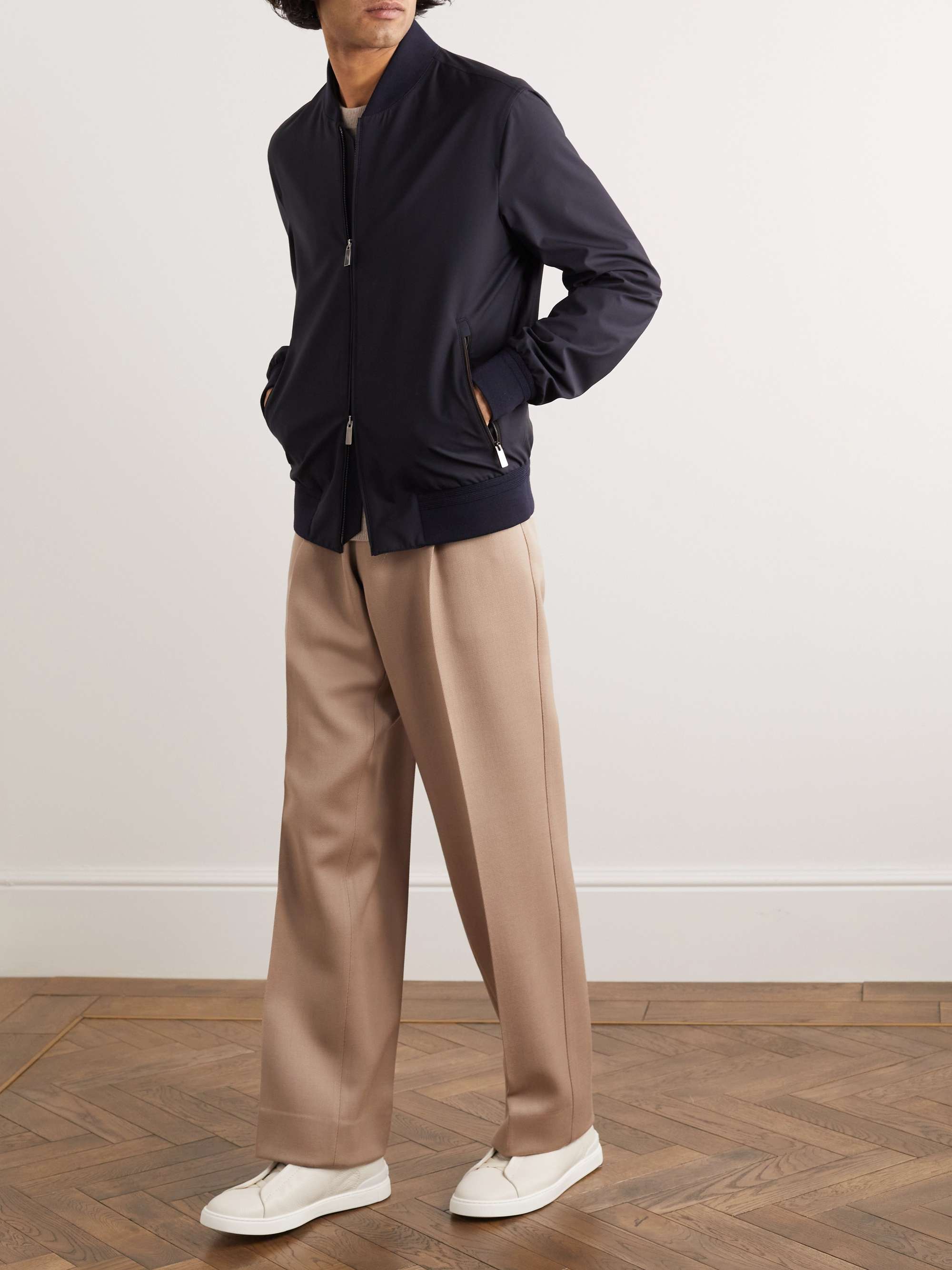 Wool-Shell Bomber Jacket view