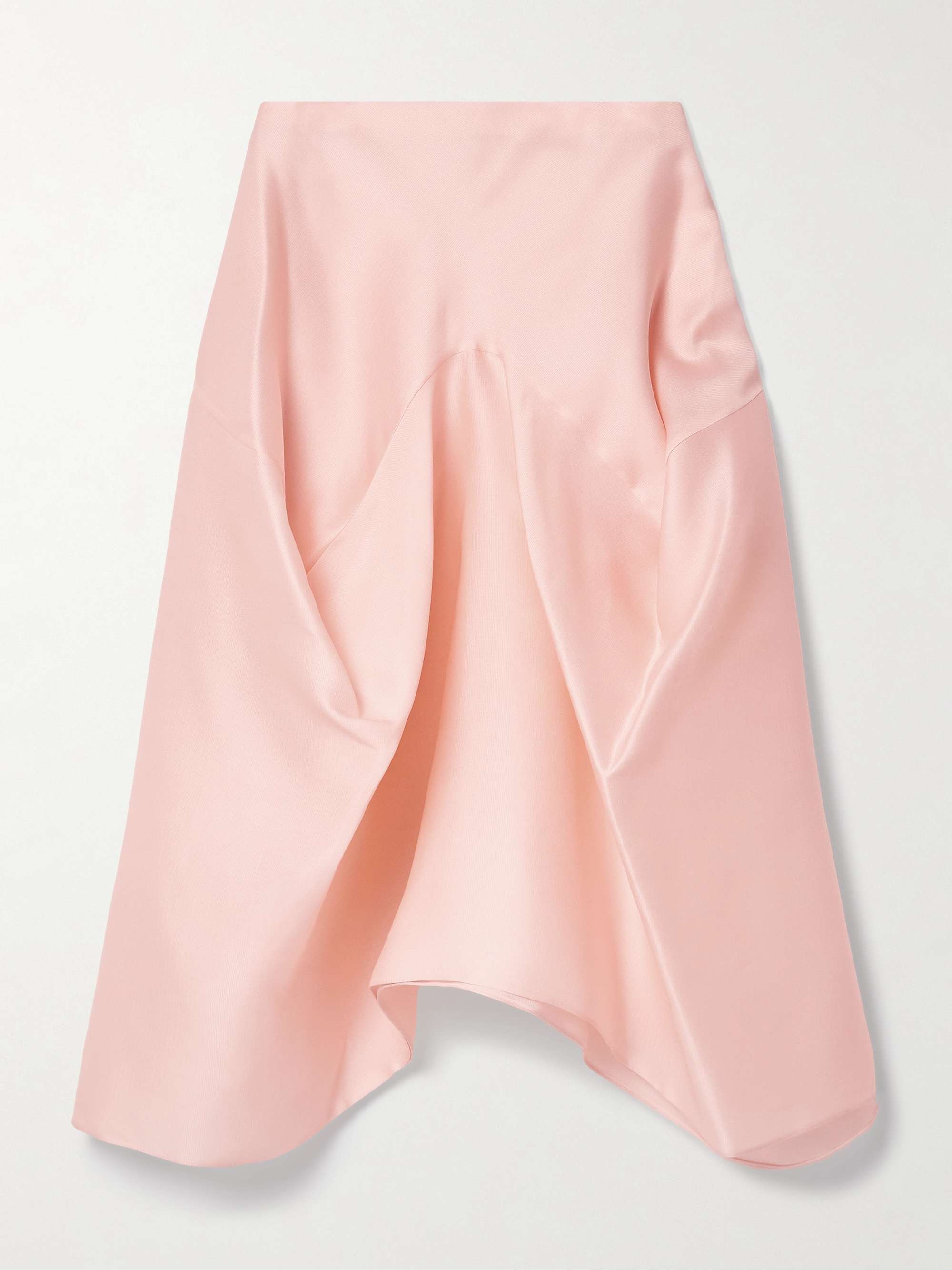 Sawyer asymmetric draped silk-taffeta midi skirt hero visual