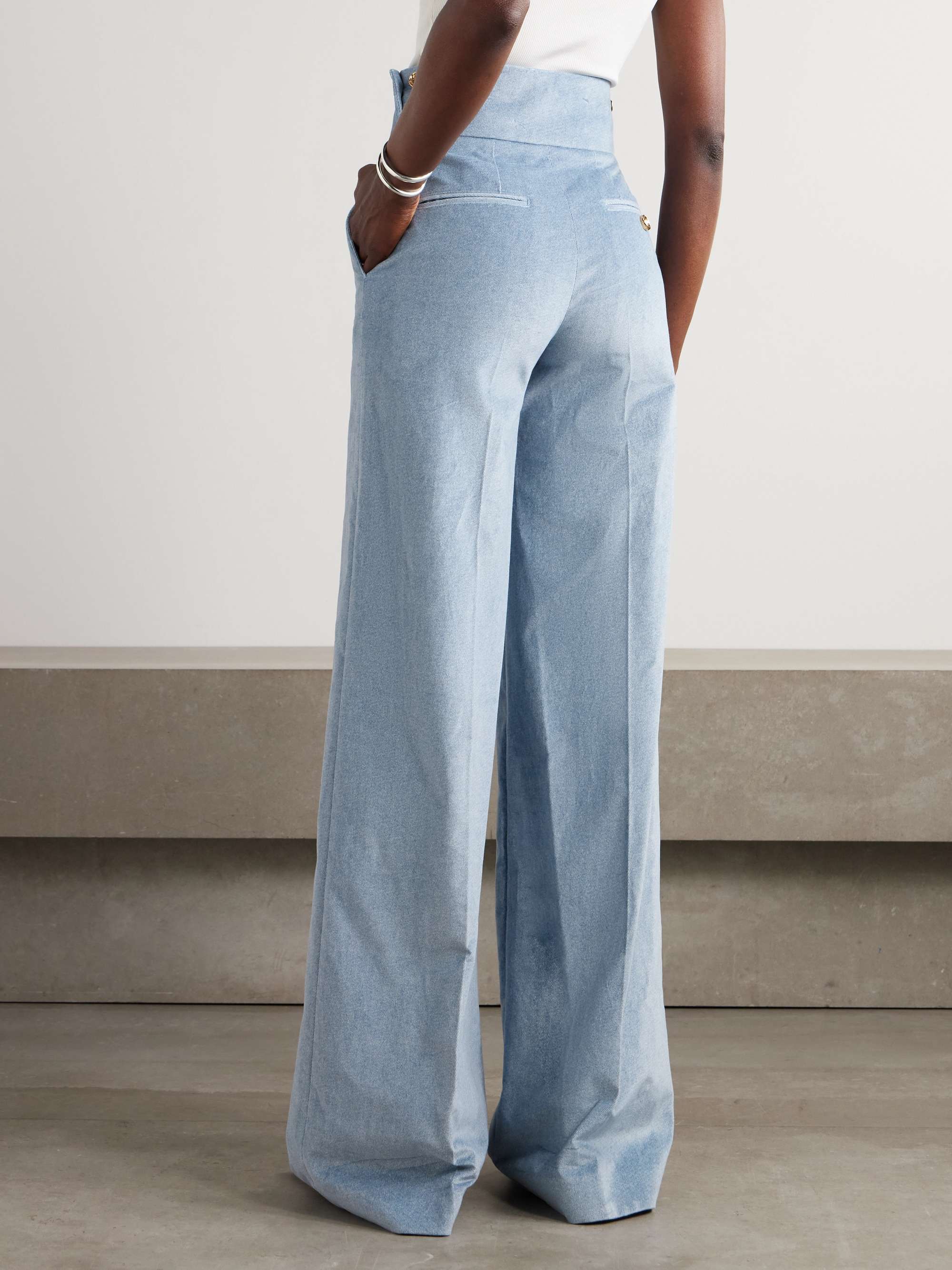Rudy cotton-twill wide-leg pants view
