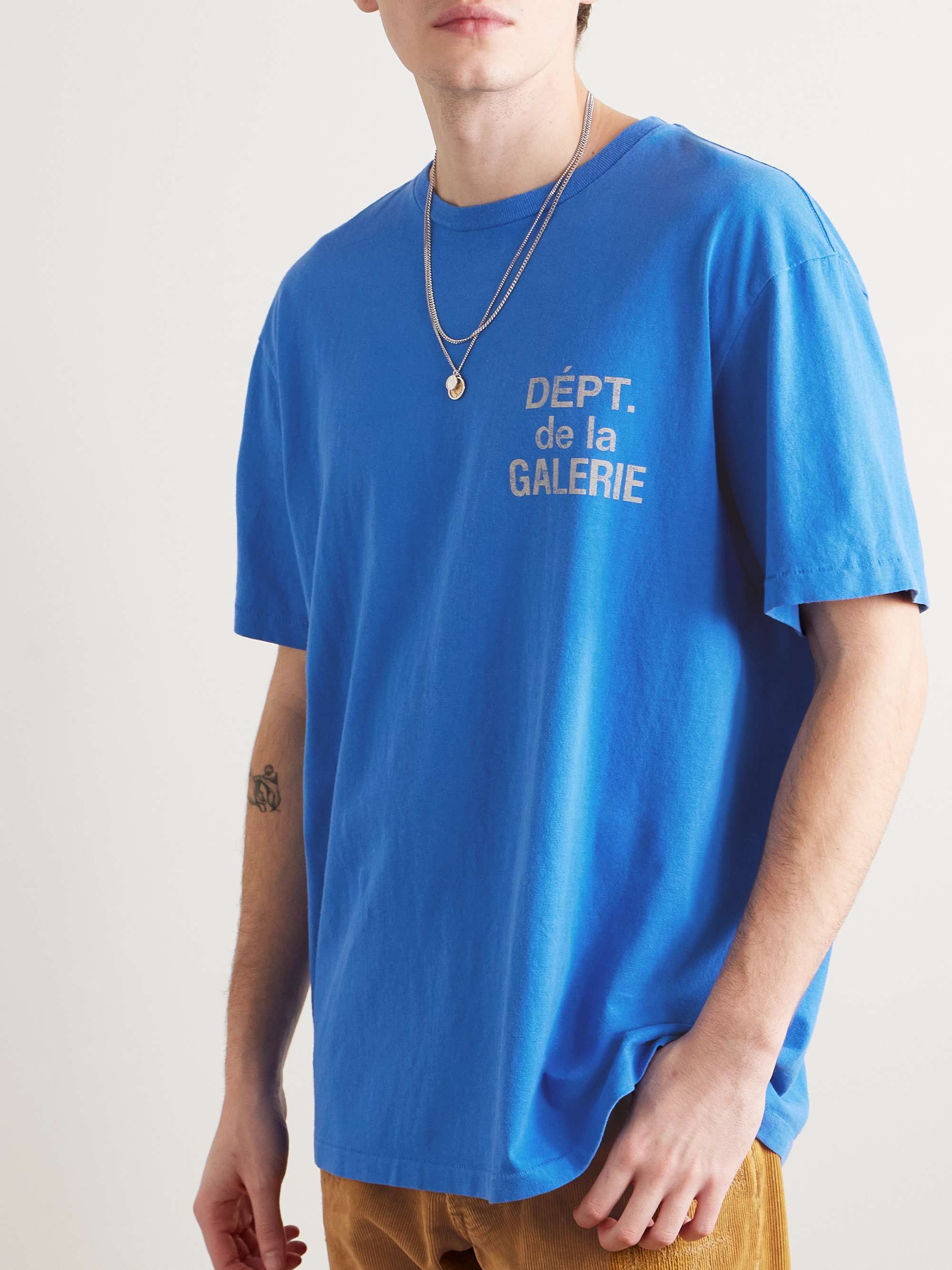 French Logo-Print Cotton-Jersey T-Shirt view
