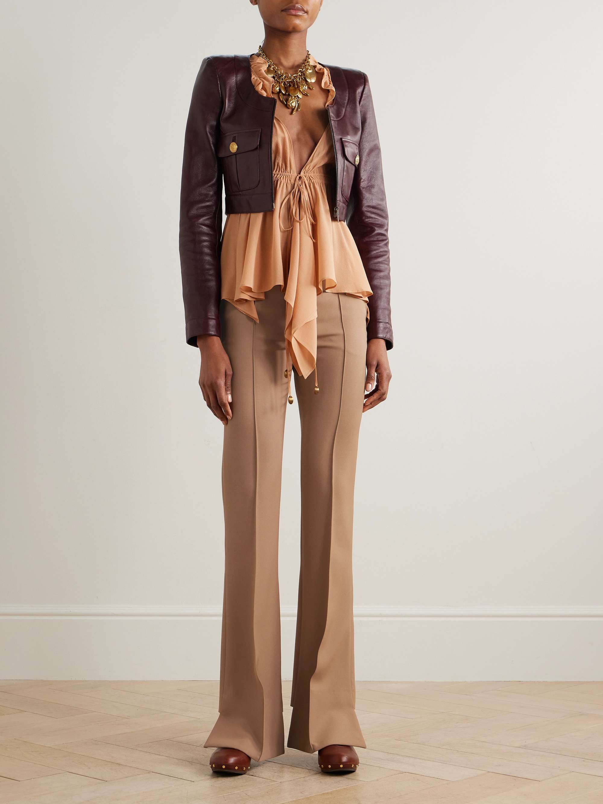 Grain de poudre wool flared pants view