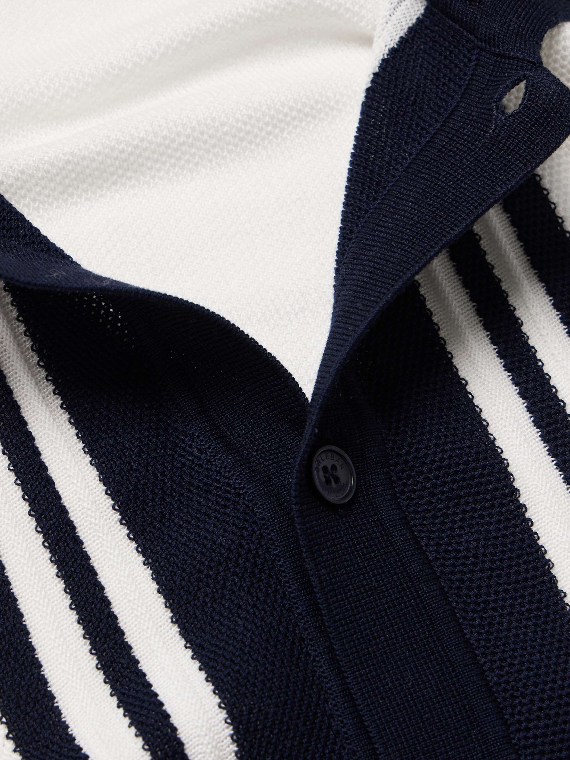 Tiernan Striped Mercerised Organic Cotton Piqué Shirt view